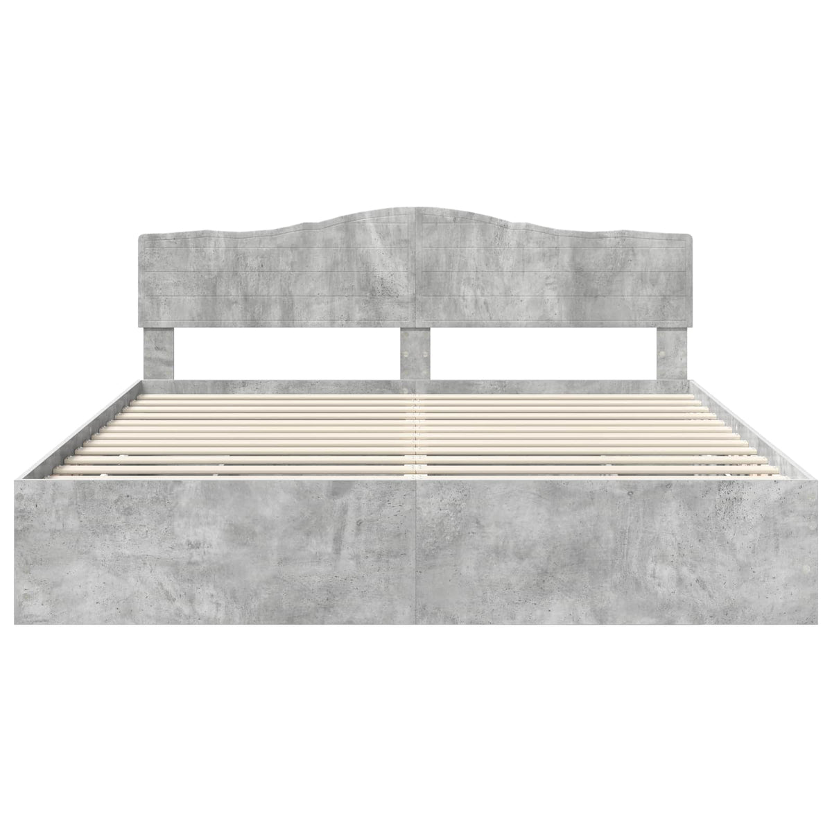 Bed Frame with Drawer Concrete Grey 180 x 200 cm Engineer Wood