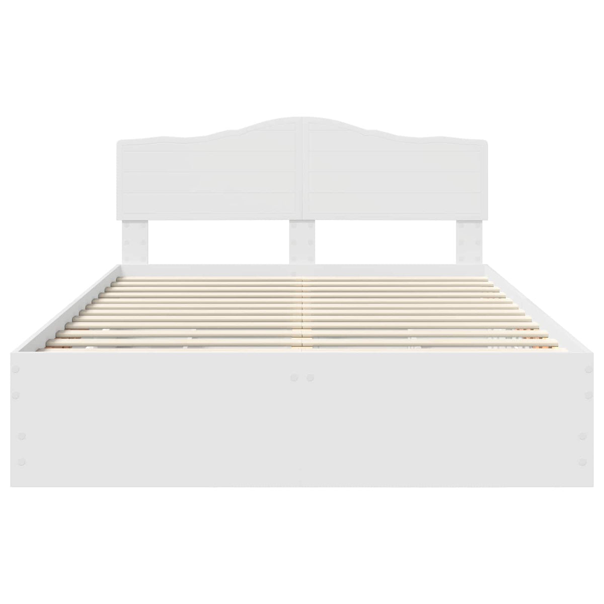 Bed Frame with Drawer White 160 x 200 cm Engineer Wood