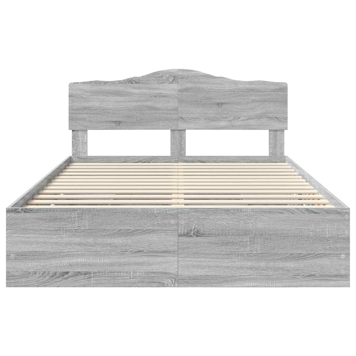 Bed Frame with Drawer Grey Sonoma 160 x 200 cm Engineer Wood