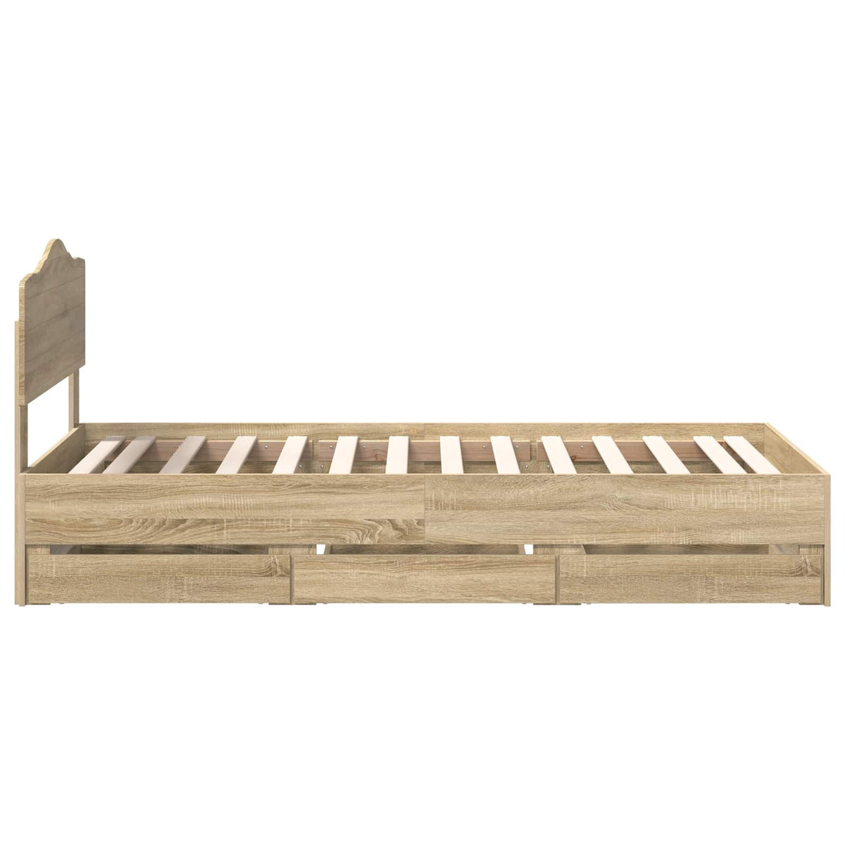 Bed Frame with Drawer Sonoma Oak 100 x 200 cm Engineer Wood