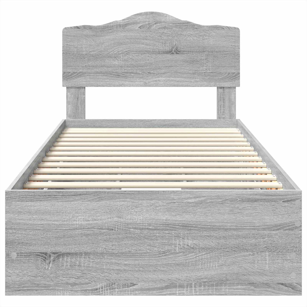 Bed Frame with Drawer Grey Sonoma 75 x 190 cm Engineer Wood