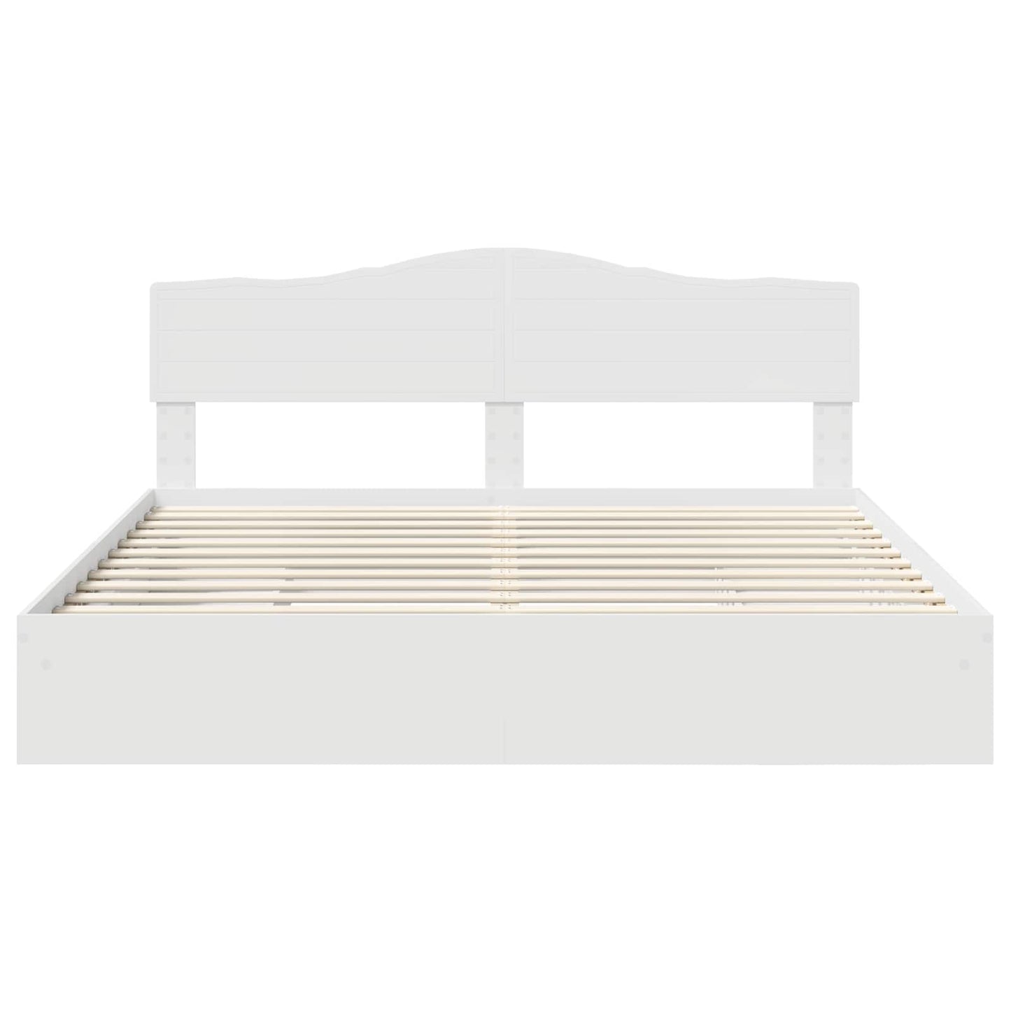 Storage Bed with Headboard White 180 x 200 cm Engineered Wood
