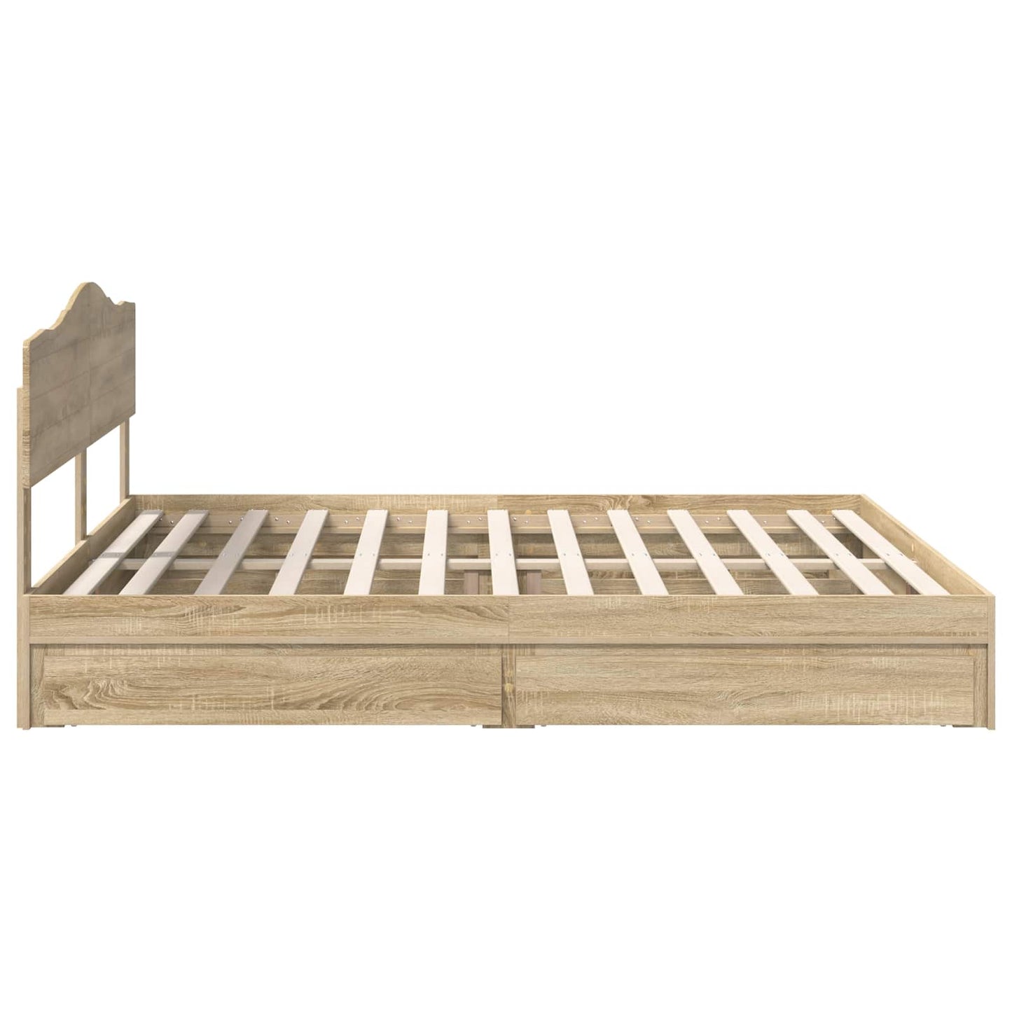 Storage Bed with Drawer Sonoma Oak 180 x 200 cm Engineered Wood
