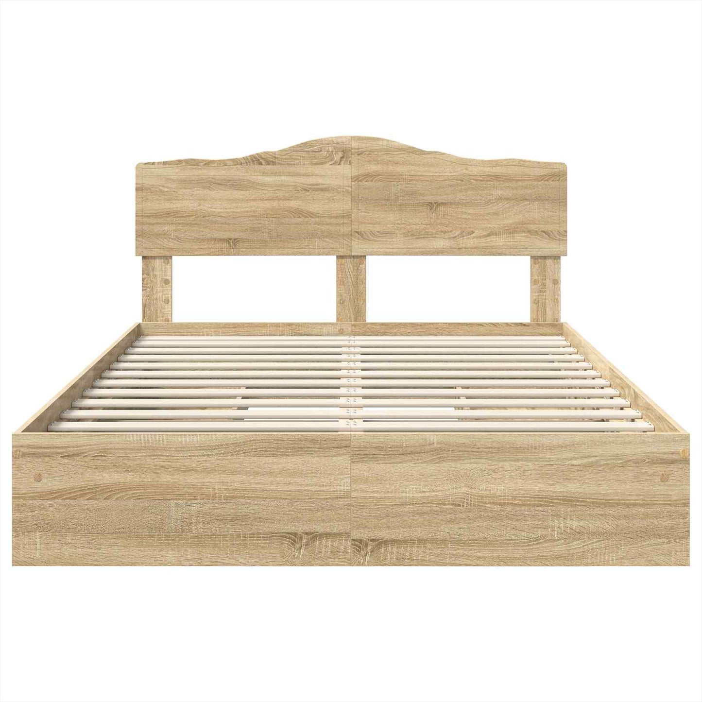 Storage Bed with Drawer Sonoma Oak 150 x 200 cm Engineered Wood