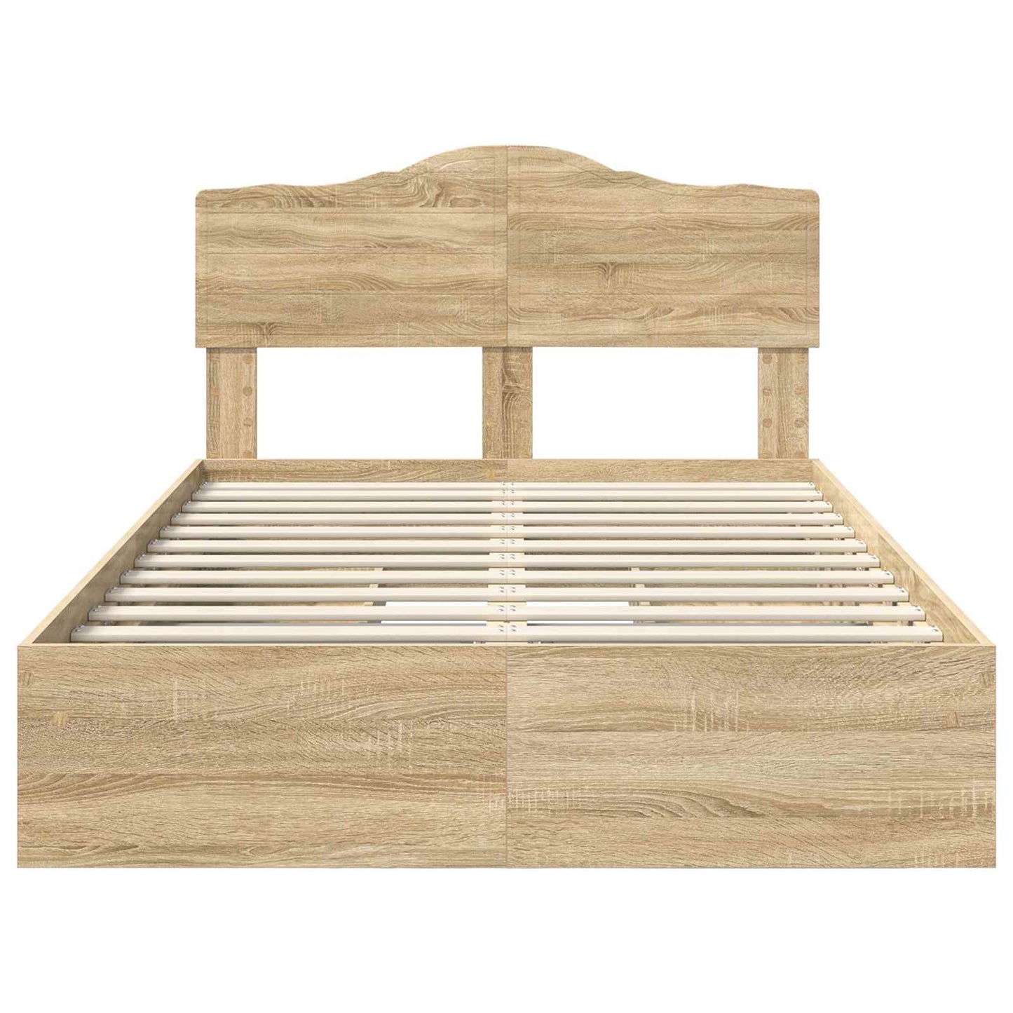 Storage Bed with Drawer Sonoma Oak 135 x 190 cm Engineered Wood