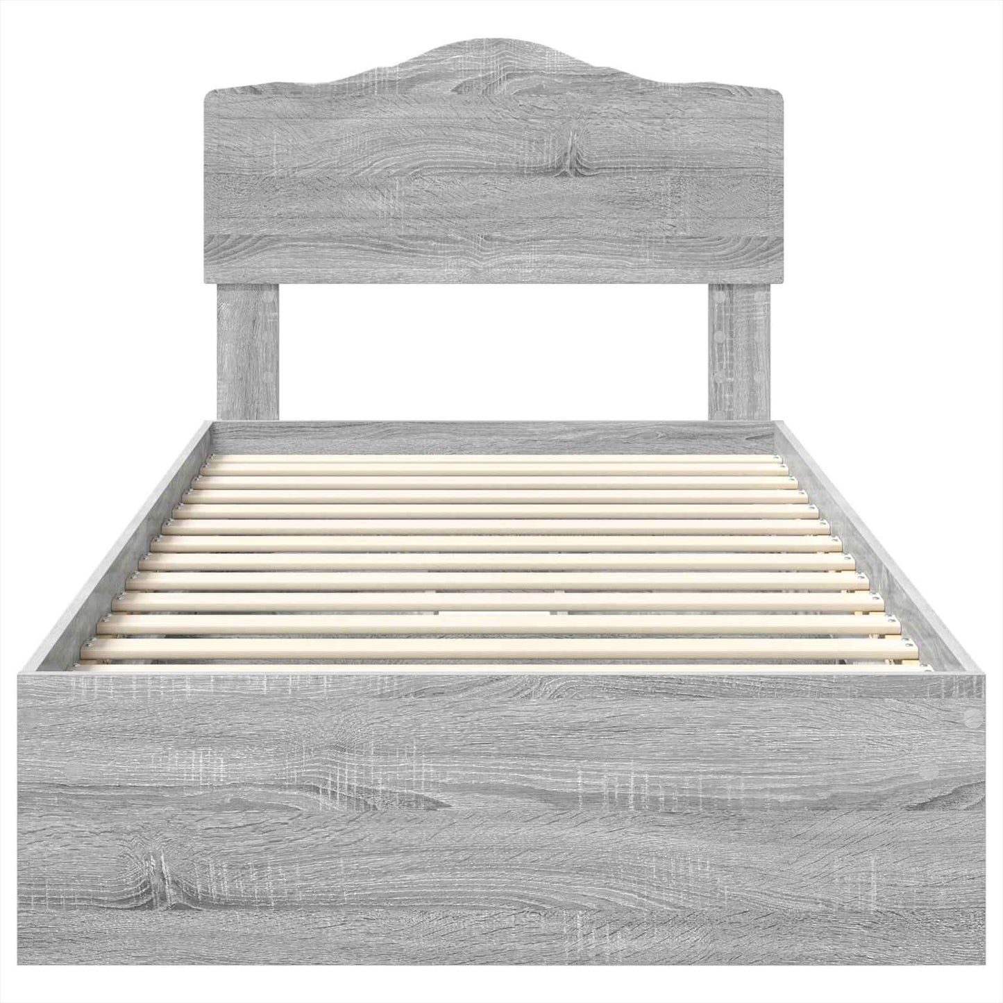 Storage Bed Grey Sonoma 100 x 200 cm Engineered Wood