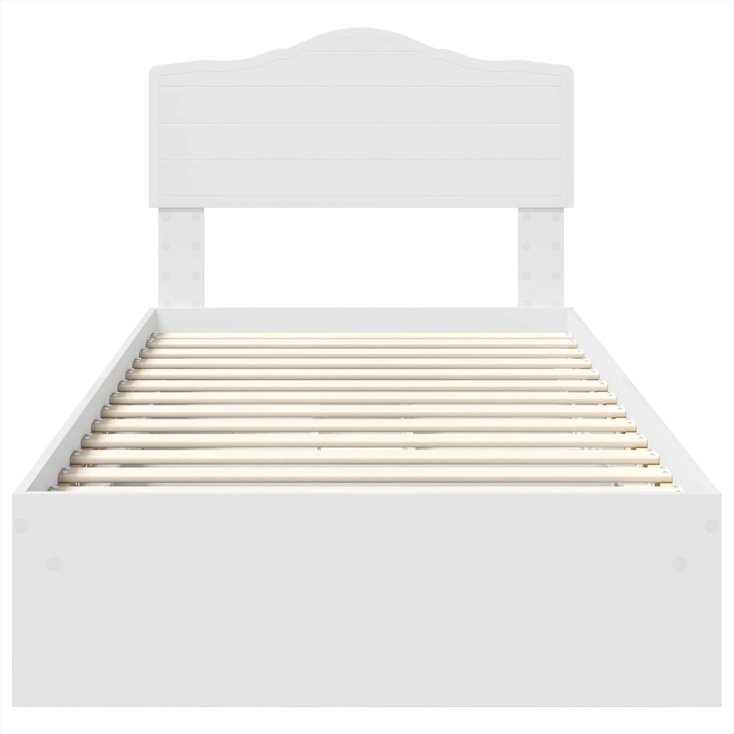 Storage Bed with Headboard White 90 x 200 cm Engineered Wood