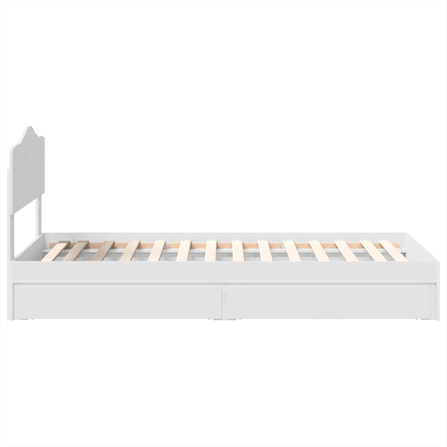 Storage Bed with Headboard White 90 x 200 cm Engineered Wood