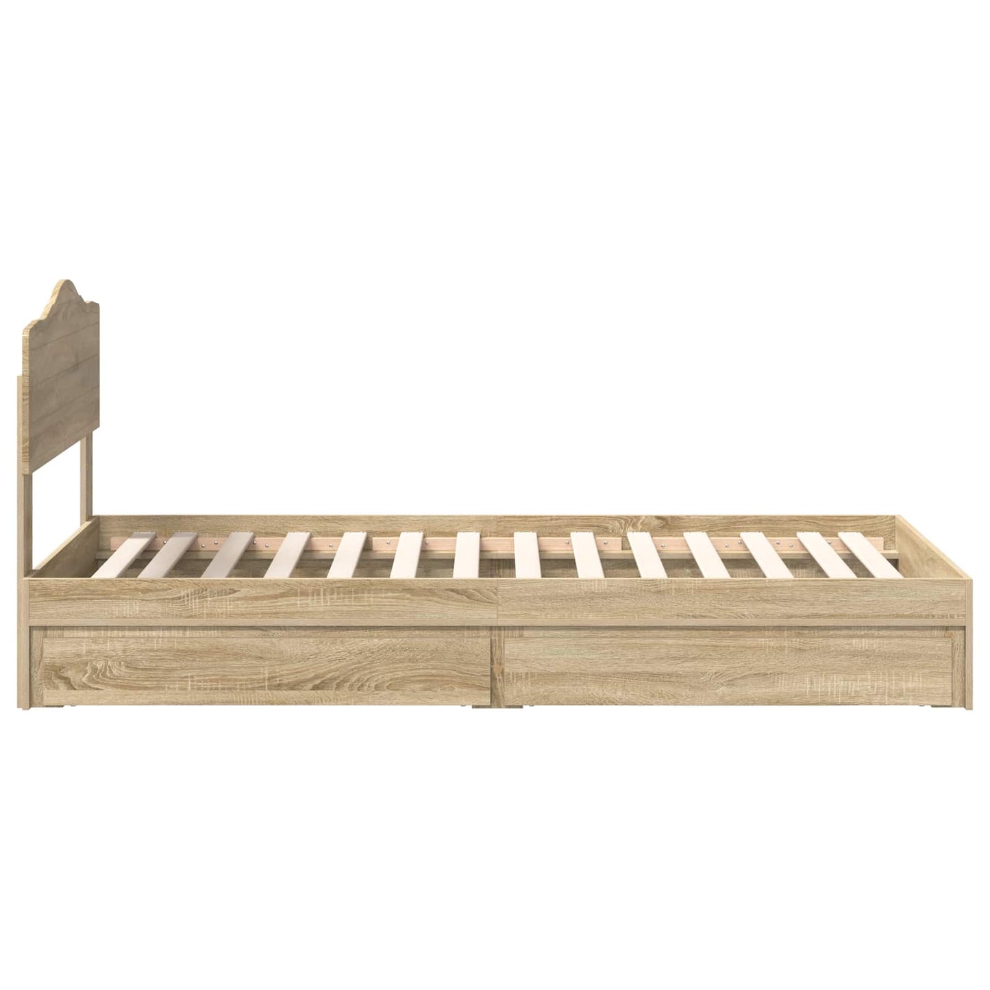 Storage Bed with Drawer Sonoma Oak 90 x 190 cm Engineered Wood