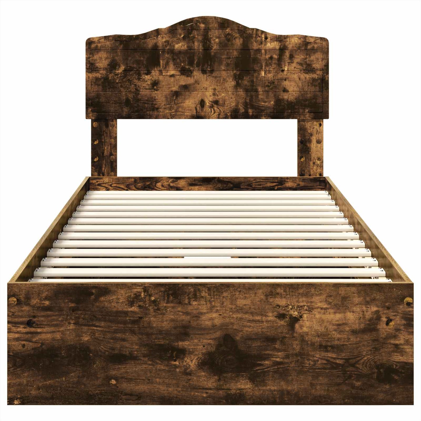 Storage Bed with Drawer Smoked Oak 70 x 190 cm Engineered Wood
