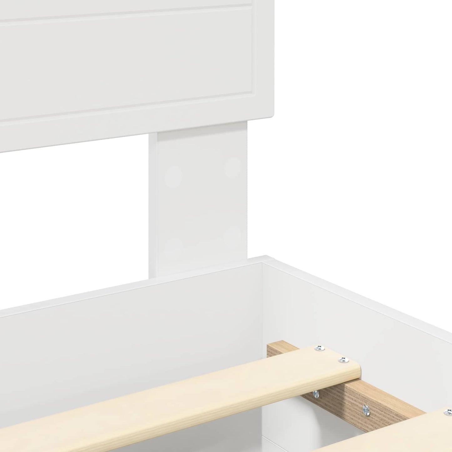 Bed Frame with Headboard White 180 x 200 cm Engineered Wood