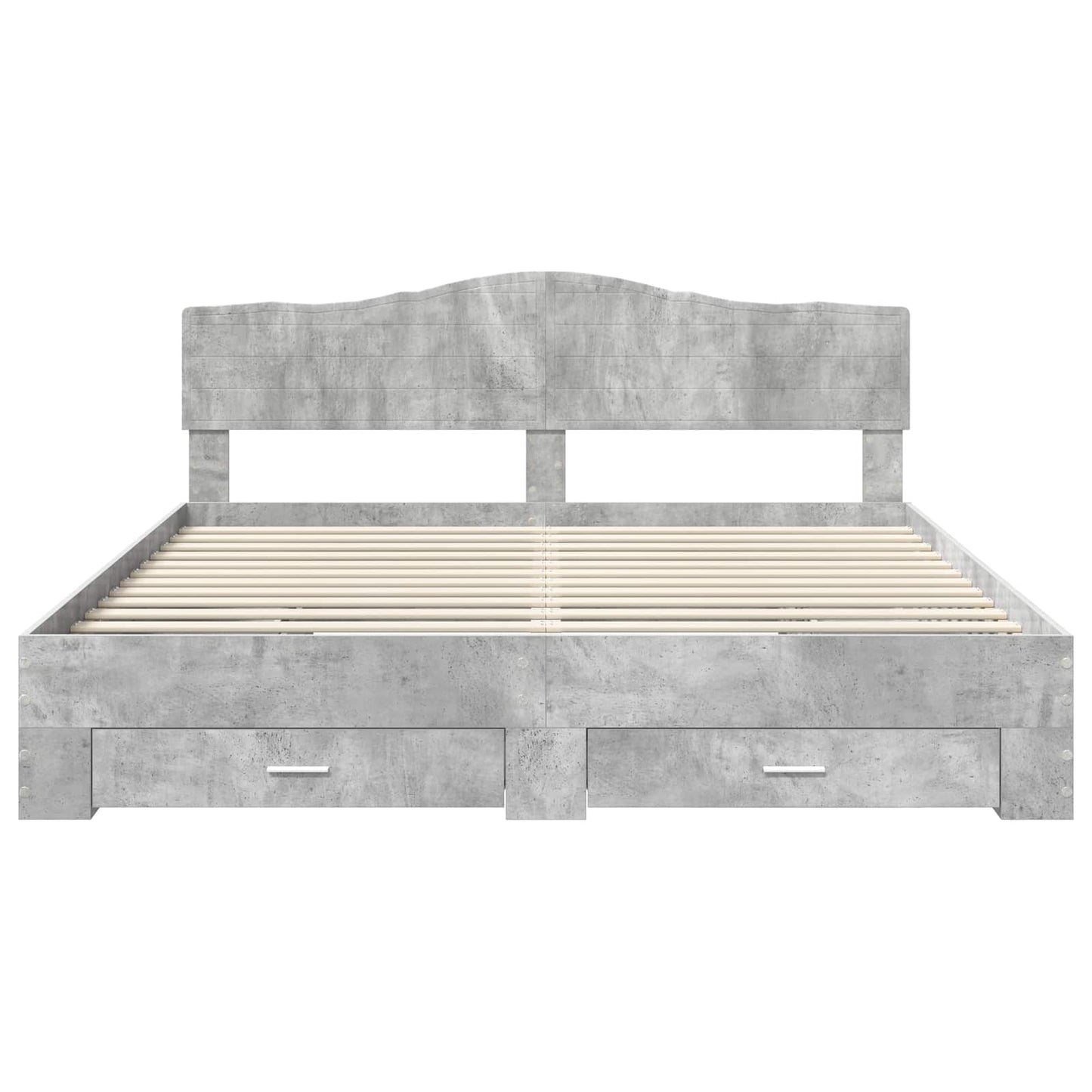 Bed Frame Concrete Grey 180 x 200 cm Engineered Wood
