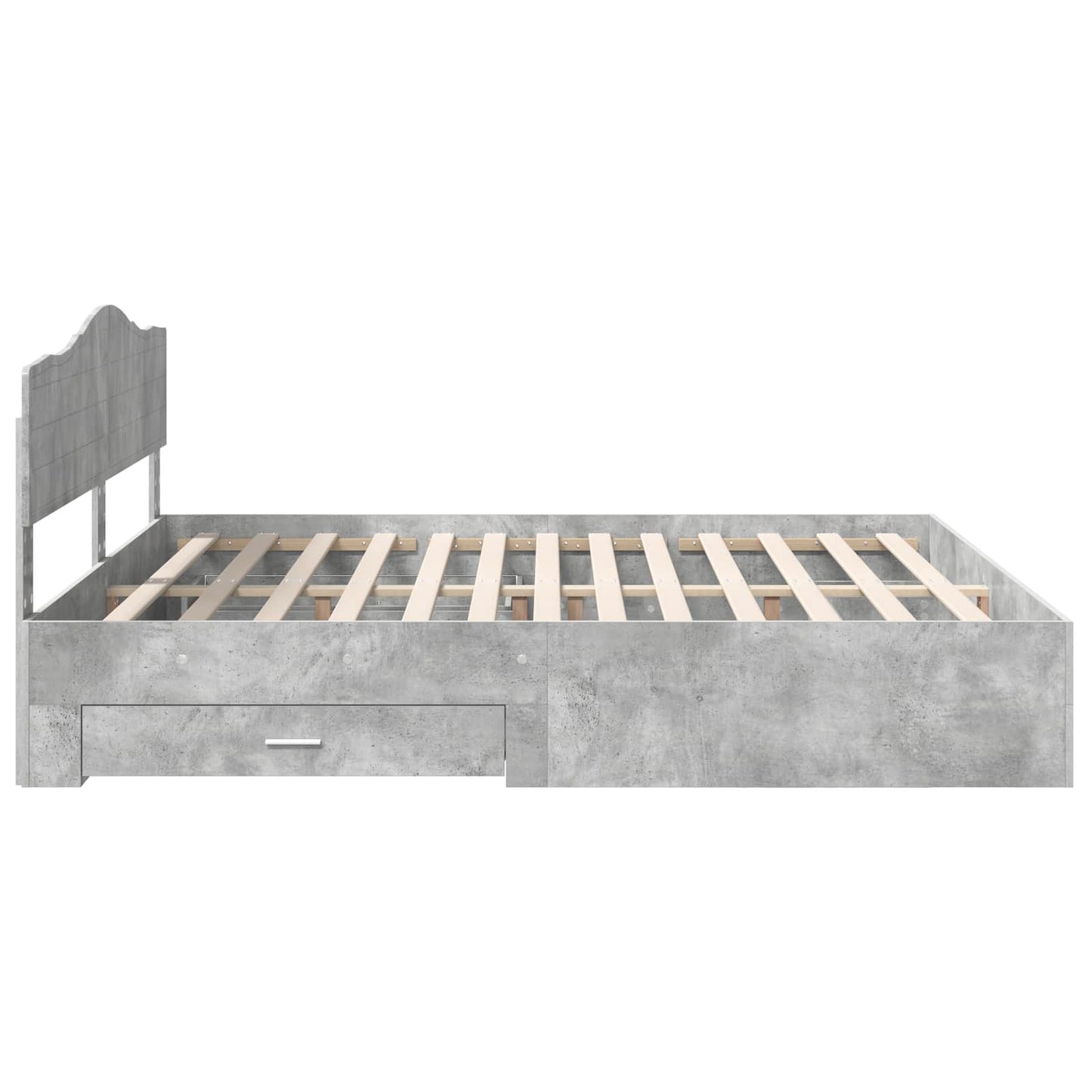 Bed Frame Concrete Grey 180 x 200 cm Engineered Wood