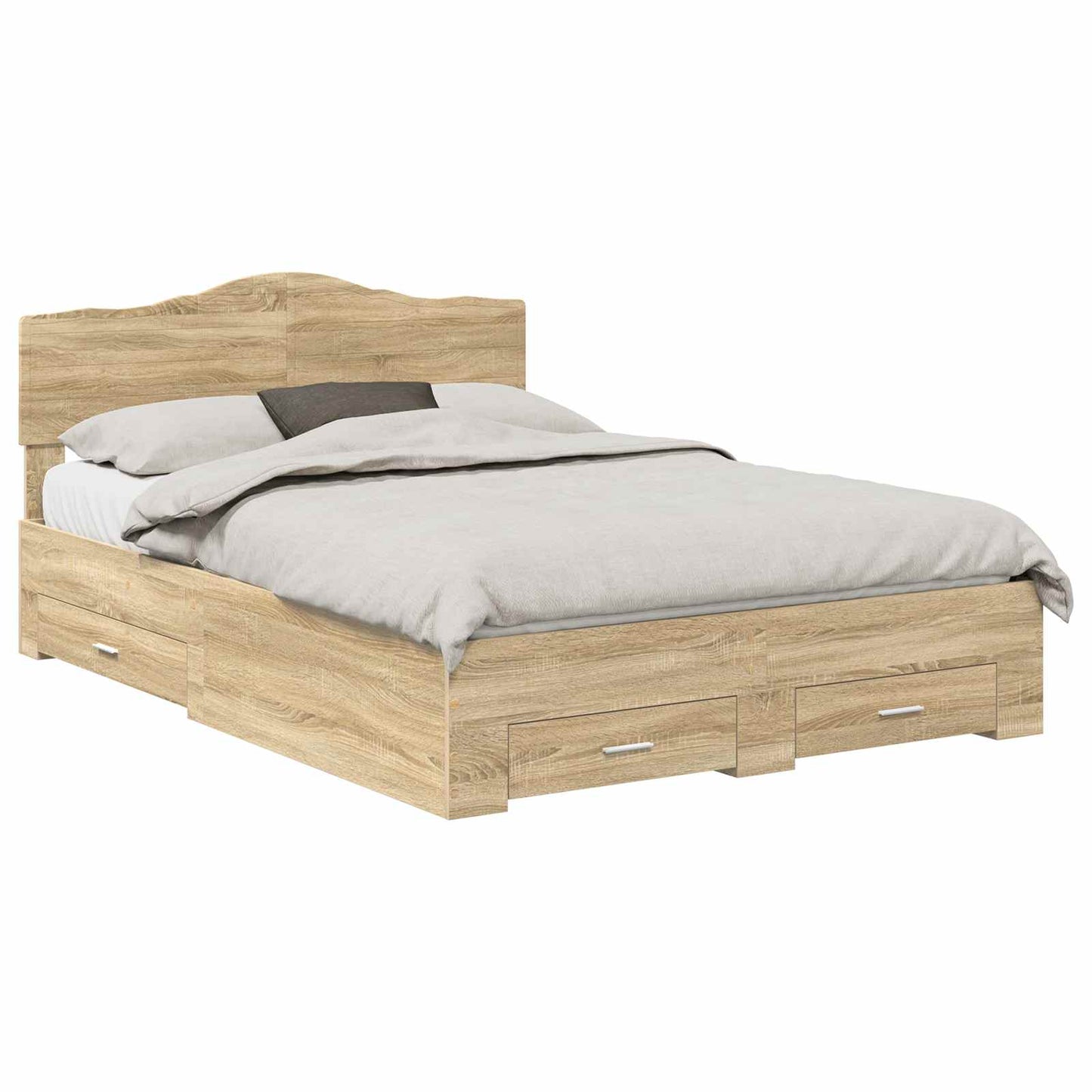 Bed Frame with Drawer Sonoma Oak 150 x 200 cm Engineered Wood