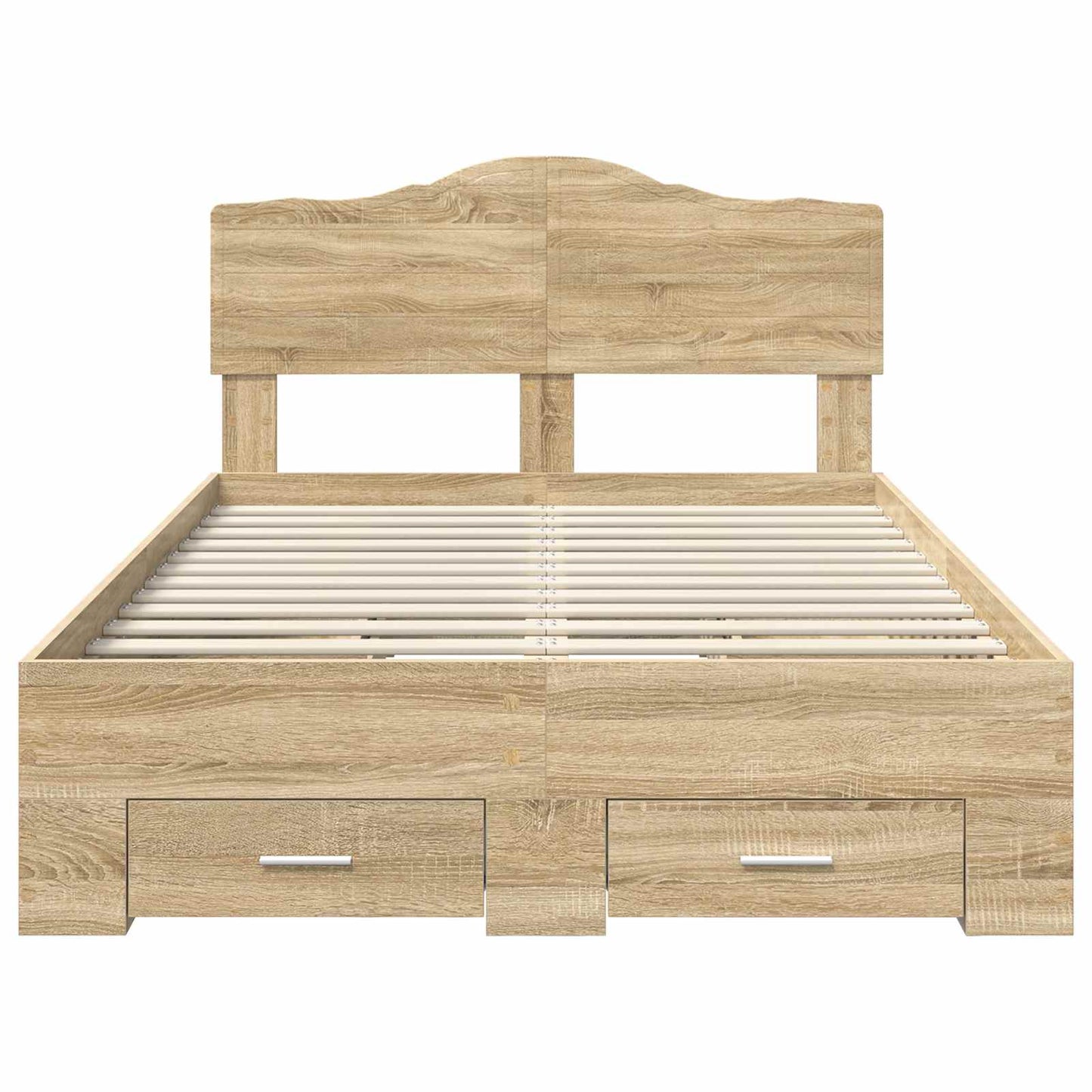 Bed Frame with Drawer Sonoma Oak 135 x 190 cm Engineered Wood