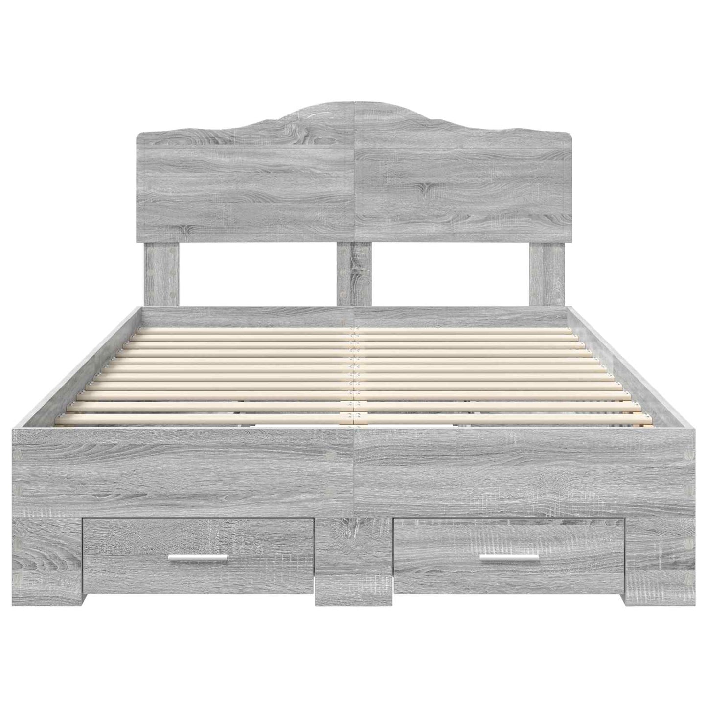 Bed Frame with Drawer Grey Sonoma 120 x 200 cm Engineered Wood