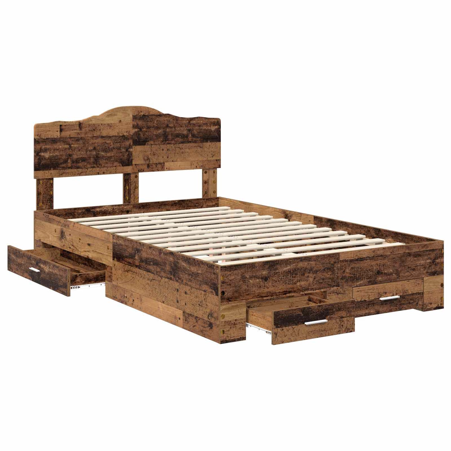 Bed Frame with Headboard Old Wood 120 x 190 cm Engineered Wood