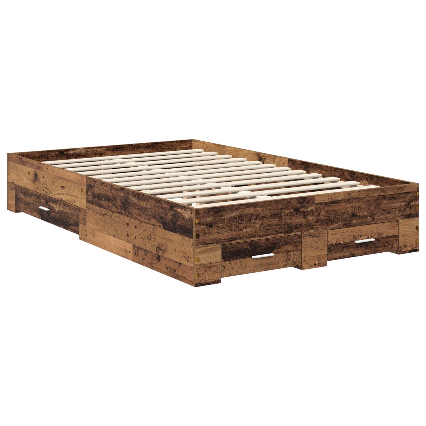 Bed Frame with Headboard Old Wood 120 x 190 cm Engineered Wood