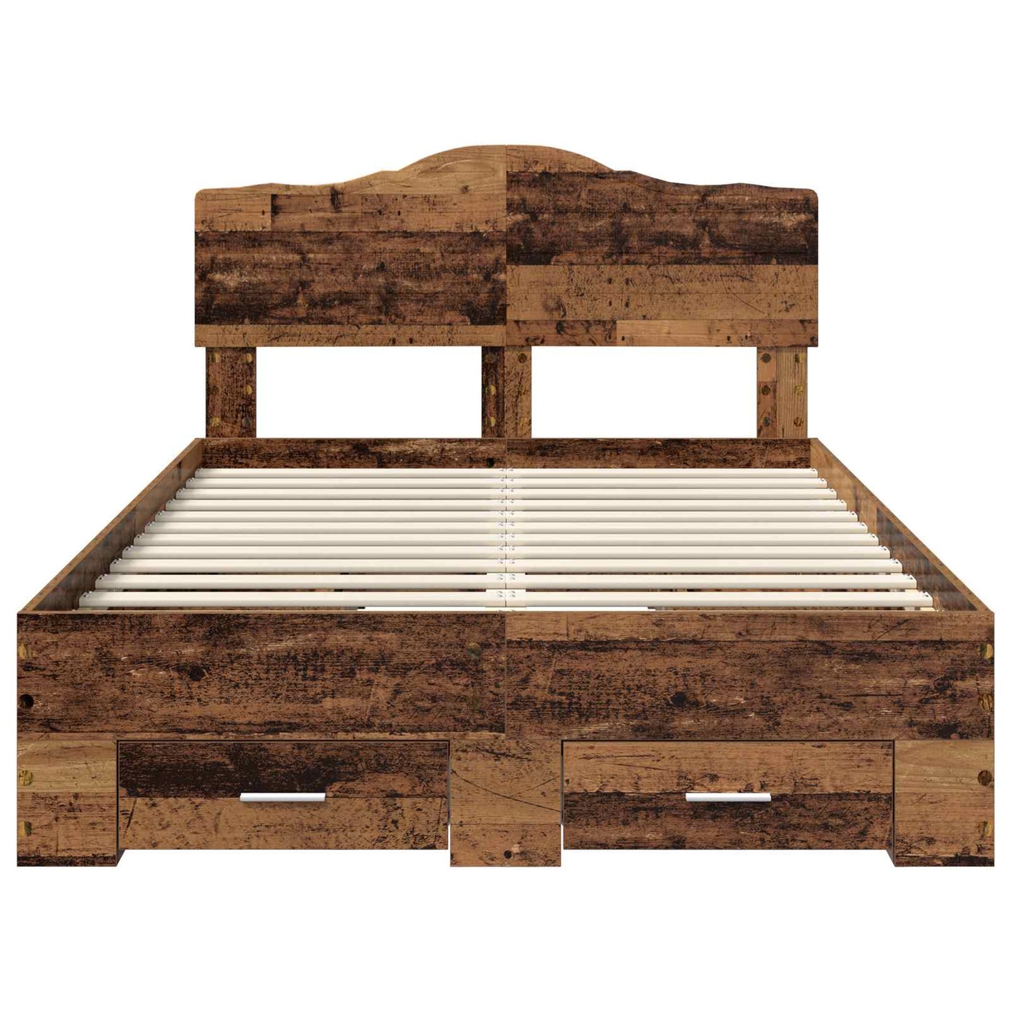 Bed Frame with Headboard Old Wood 120 x 190 cm Engineered Wood