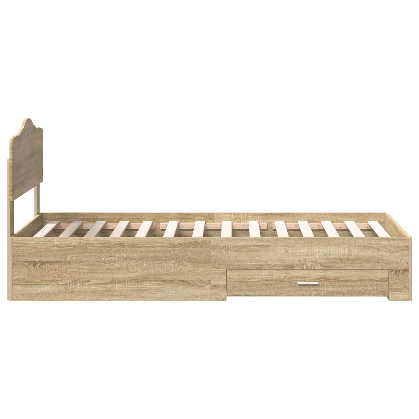 Bed Frame with Drawer Sonoma Oak 100 x 200 cm Engineered Wood