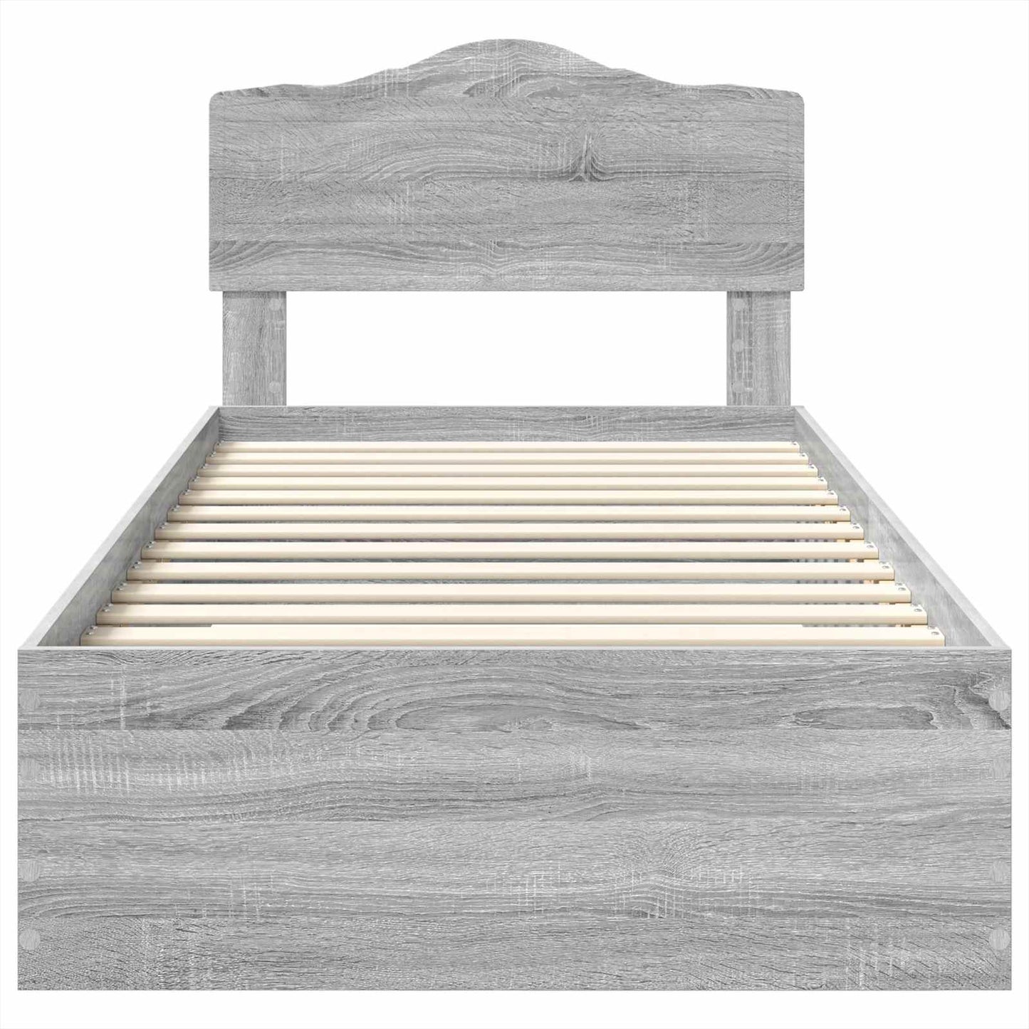 Bed Frame with Drawer Grey Sonoma 100 x 200 cm Engineered Wood