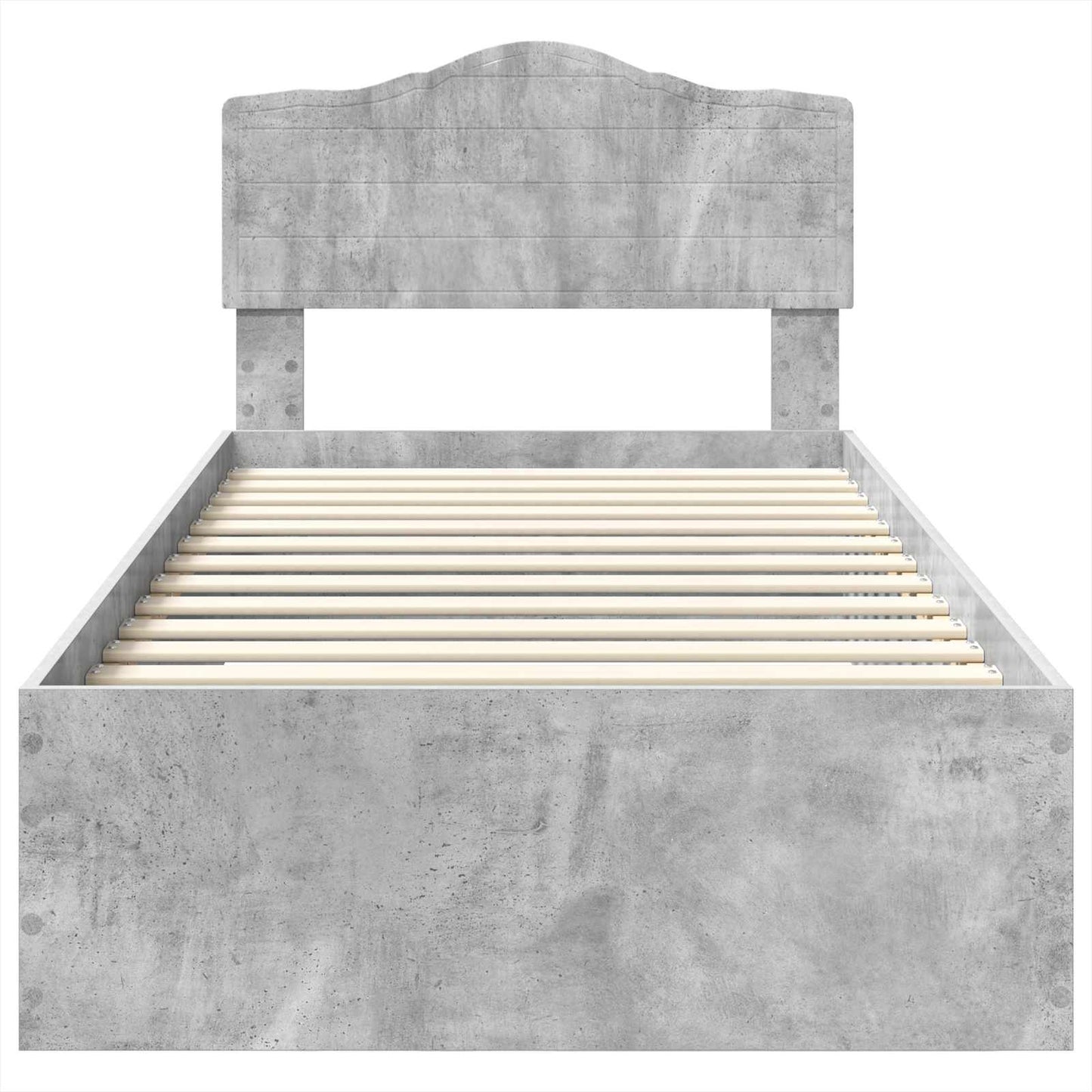 Bed Frame with Drawer Concrete Grey 90 x 200 cm Engineered Wood