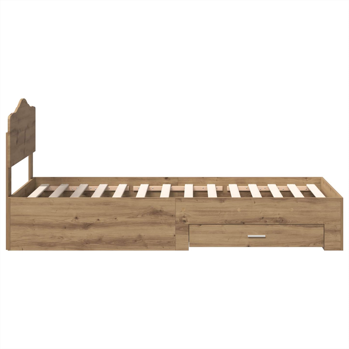 Bed Frame with Drawer Artisan Oak 90 x 200 cm Engineered Wood