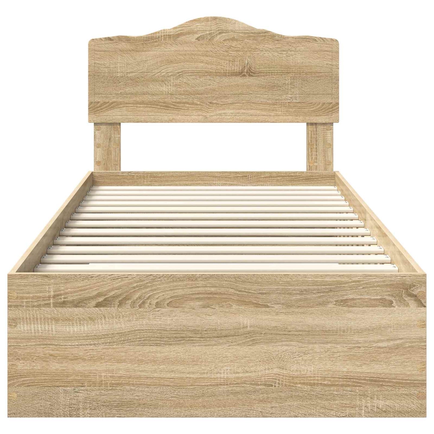 Bed Frame with Headboard Sonoma Oak 90 x 190 cm Engineered Wood