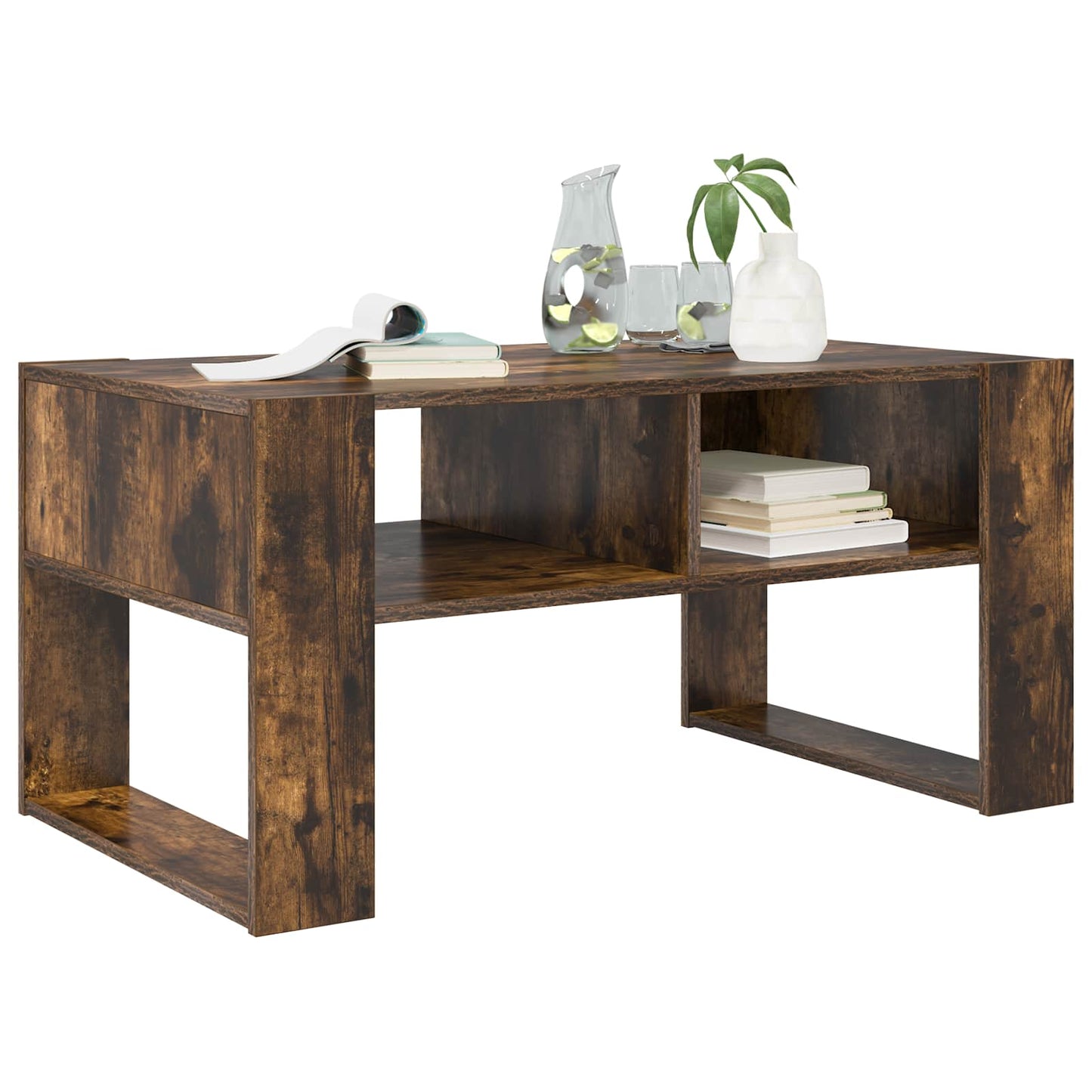 Coffee Table Smoked Oak 92 x 53 x 45 cm Engineered Wood
