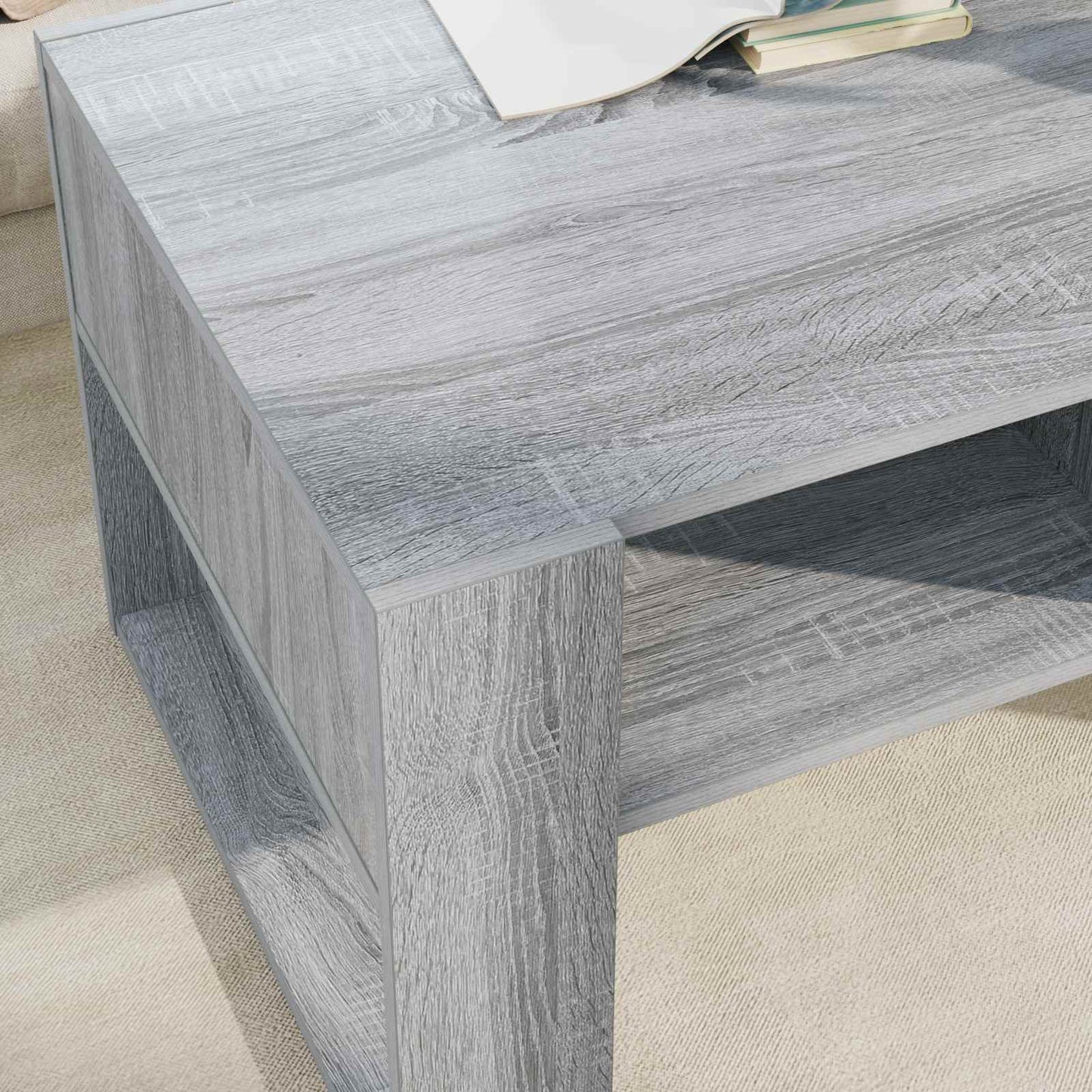 Coffee Table Grey Sonoma 92 x 53 x 45 cm Engineered Wood