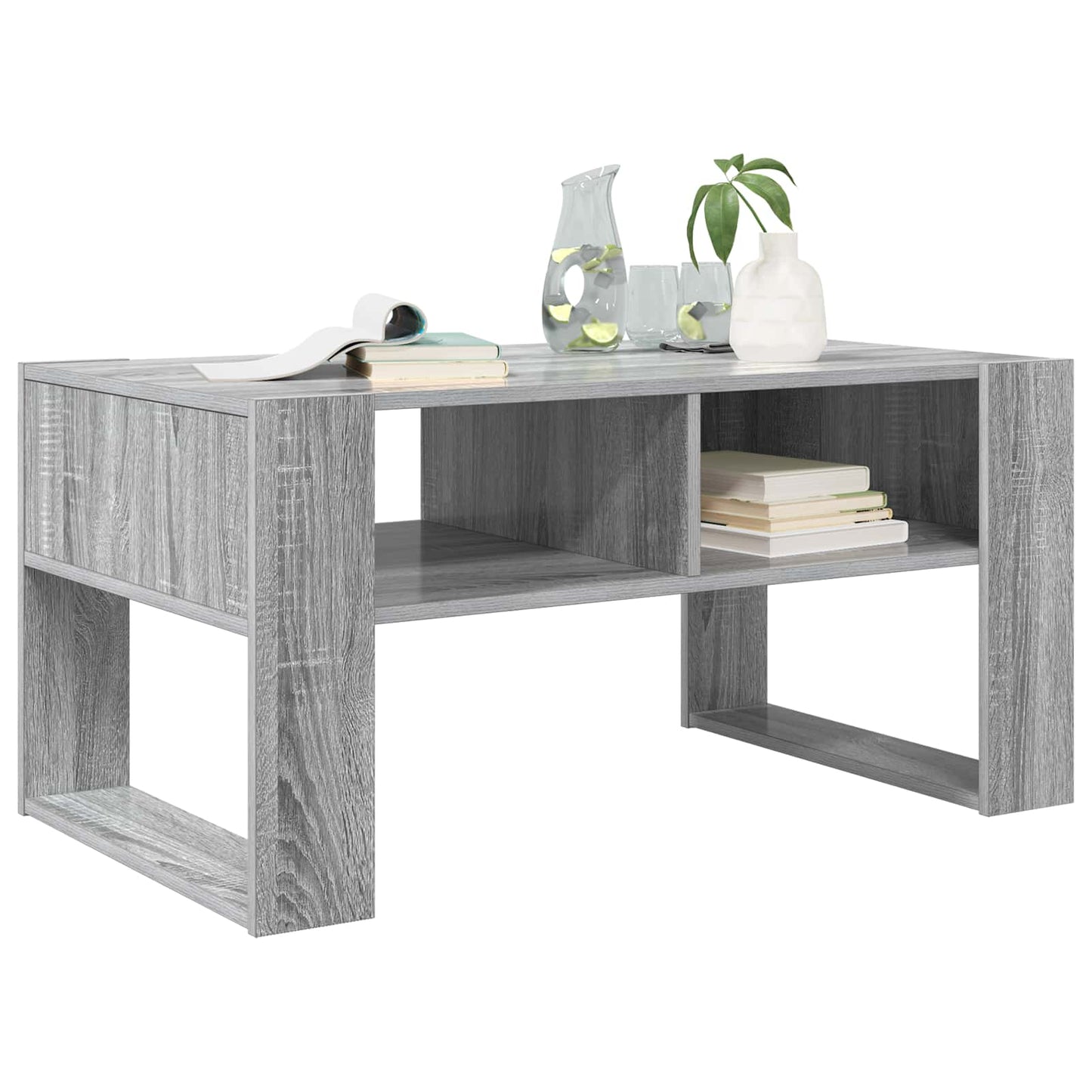 Coffee Table Grey Sonoma 92 x 53 x 45 cm Engineered Wood