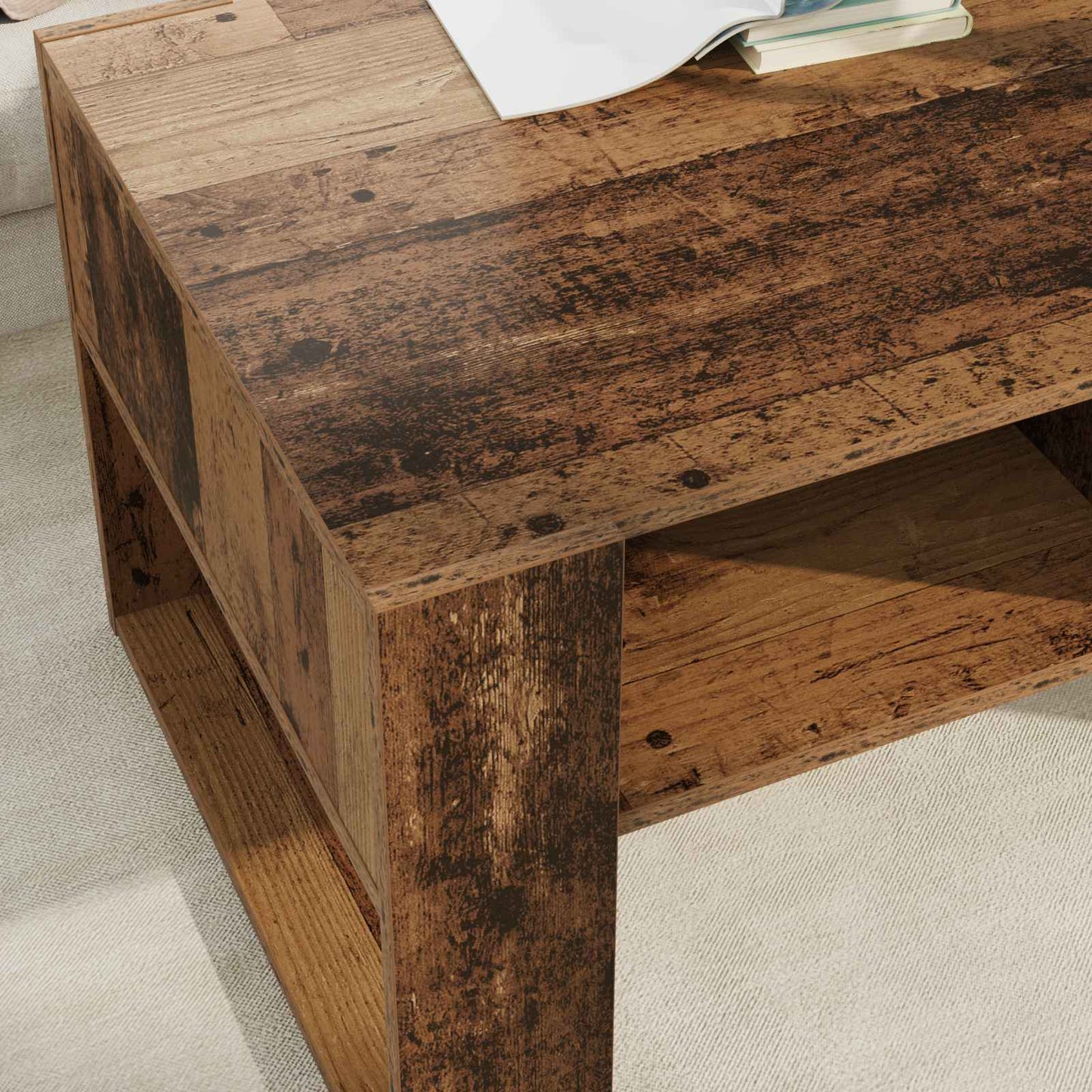 Coffee Table Old Wood 92 x 53 x 45 cm Engineered Wood