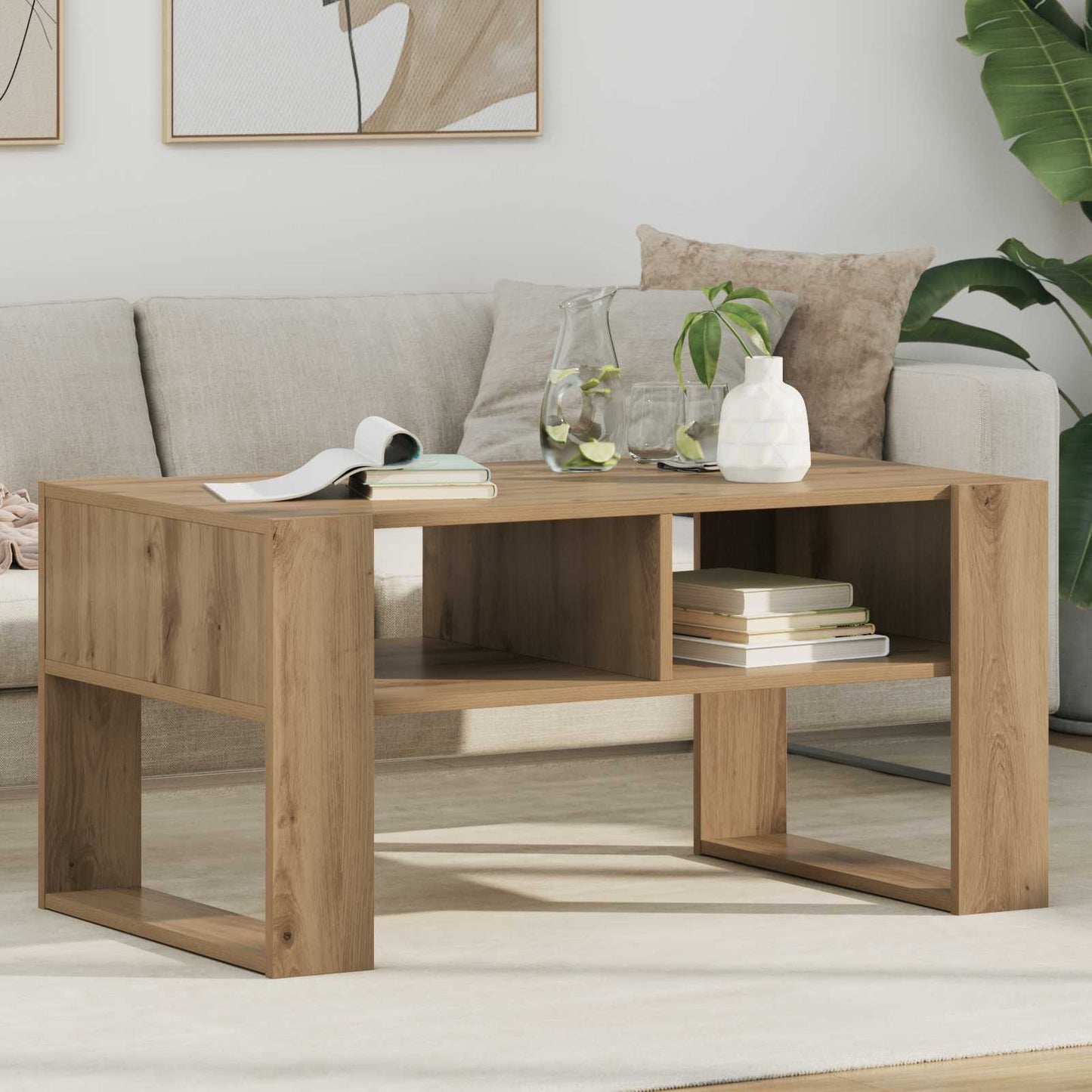 Coffee Table Artisan Oak 92 x 53 x 45 cm Engineered Wood