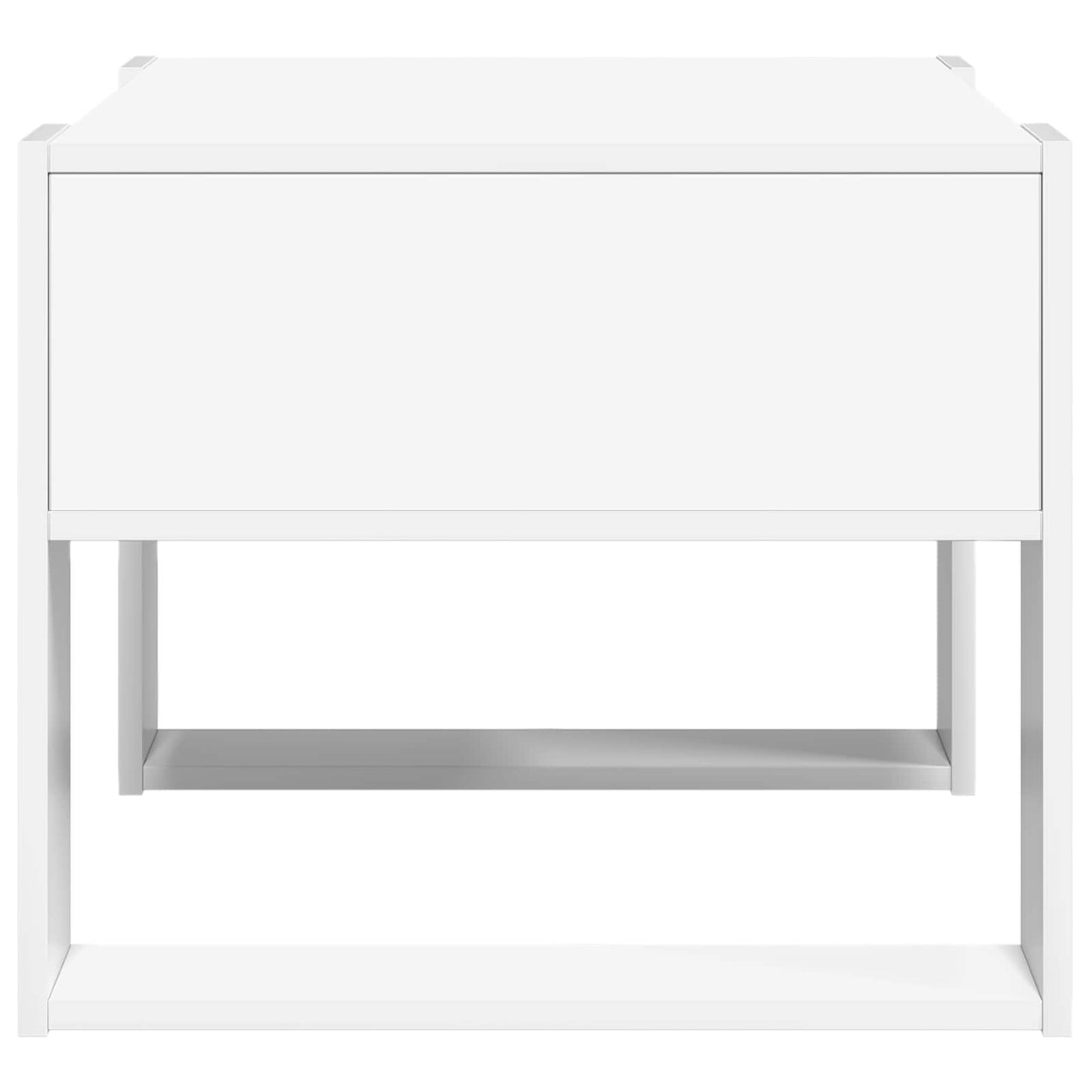 Coffee Table with Storage White 66 x 53 x 45 cm Engineered Wood