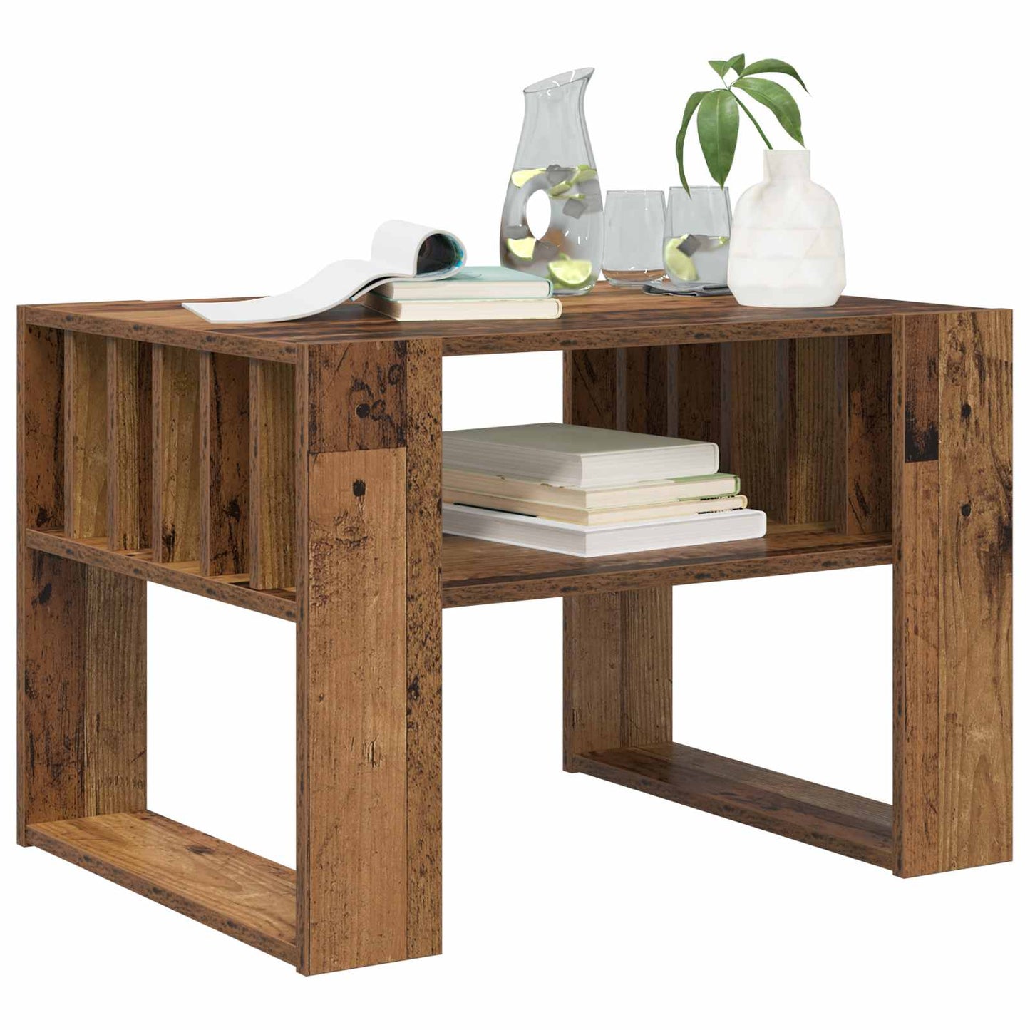 Coffee Table Old Wood 66 x 49.5 x 45 cm Engineered Wood