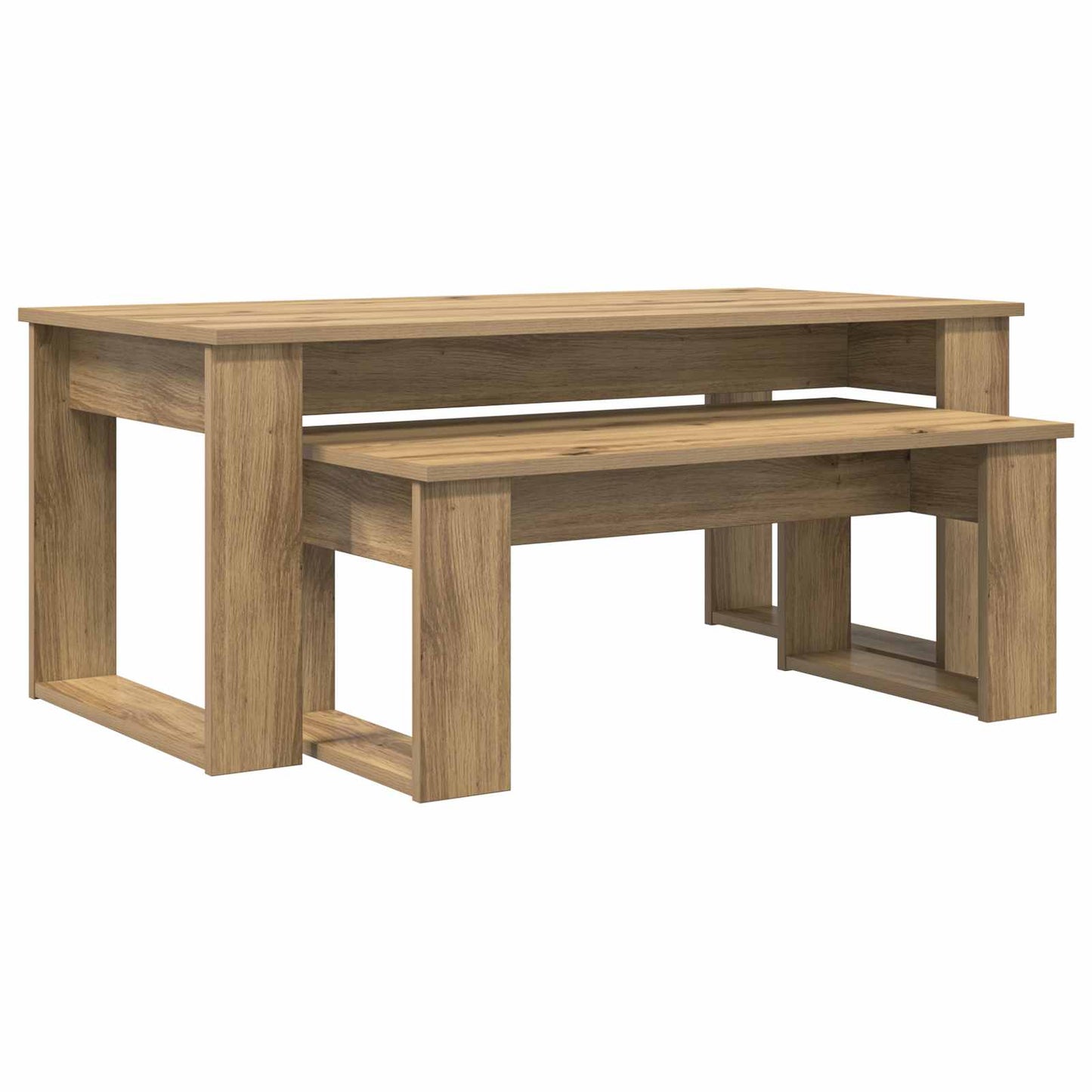 Coffee Table Set 2 pcs Artisan Oak 100 x 50 x 42 cm