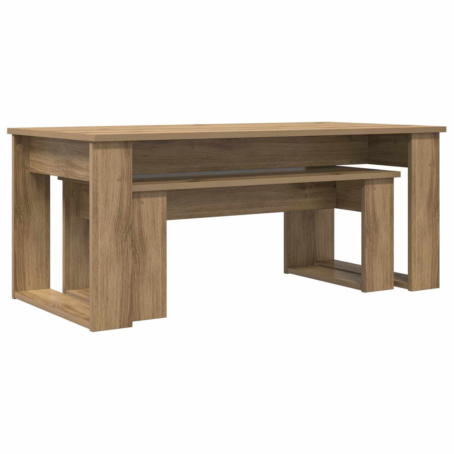 Coffee Table Set 2 pcs Artisan Oak 100 x 50 x 42 cm