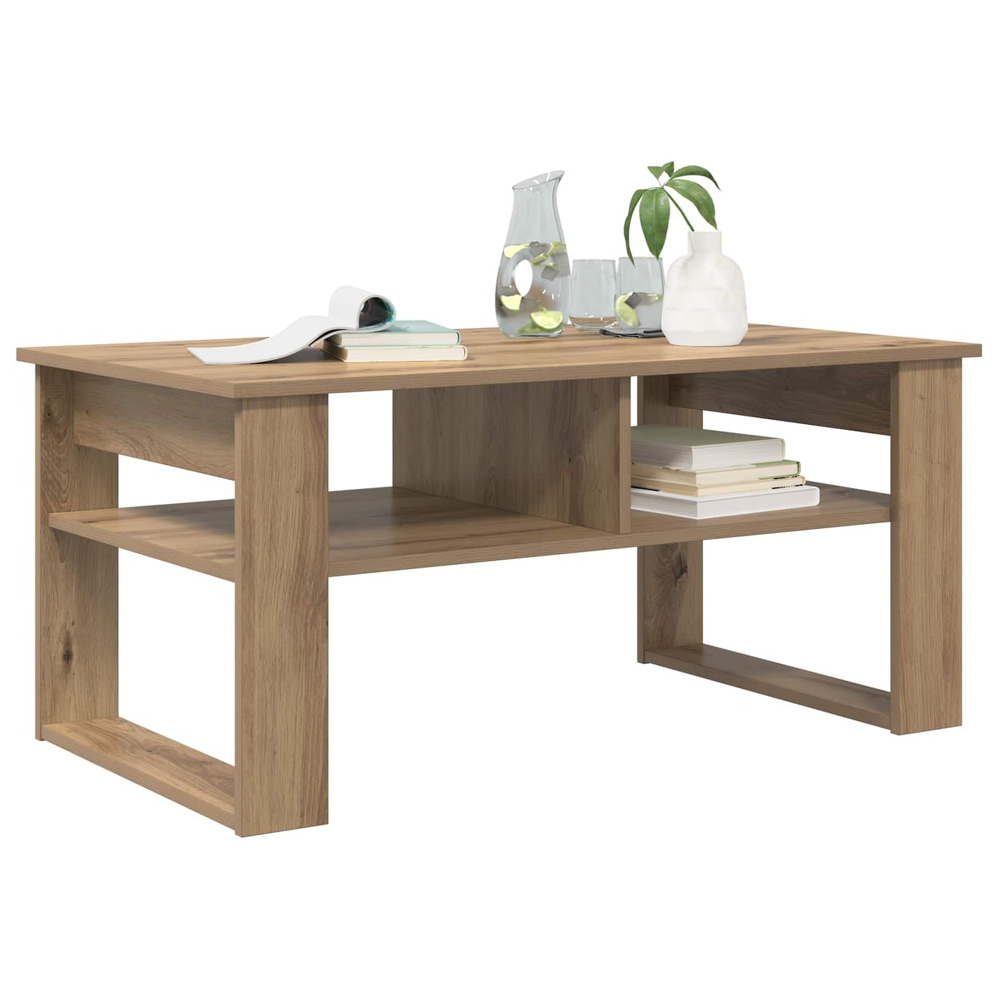 Coffee Table Artisan Oak 96 x 54 x 44 cm Engineered Wood