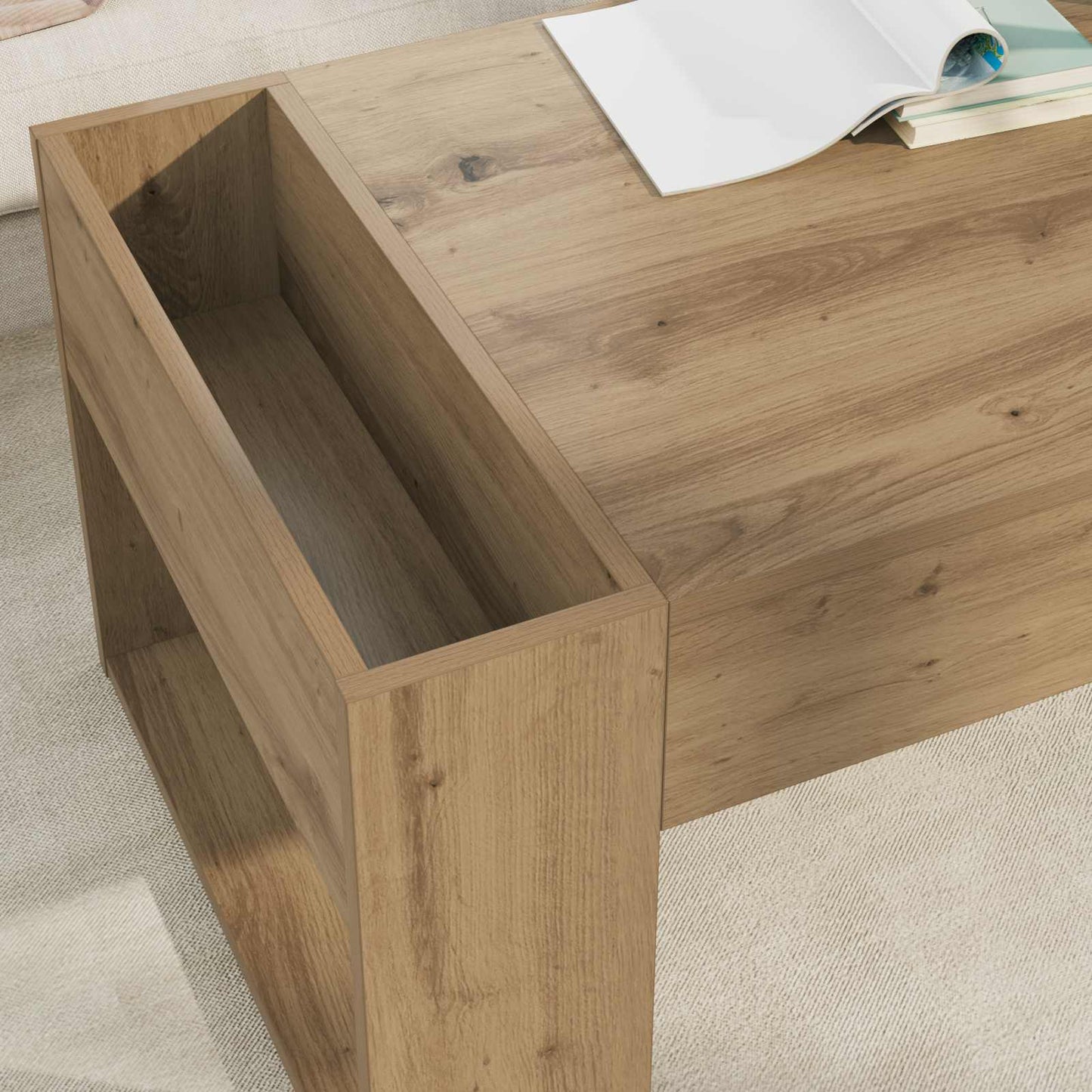 Coffee Table Artisan Oak 110 x 50 x 41 cm Engineered Wood