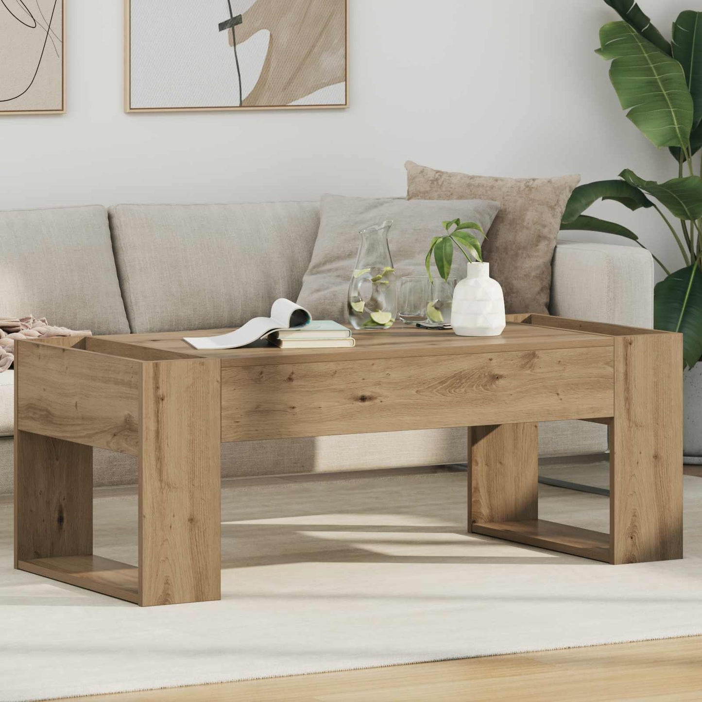 Coffee Table Artisan Oak 110 x 50 x 41 cm Engineered Wood
