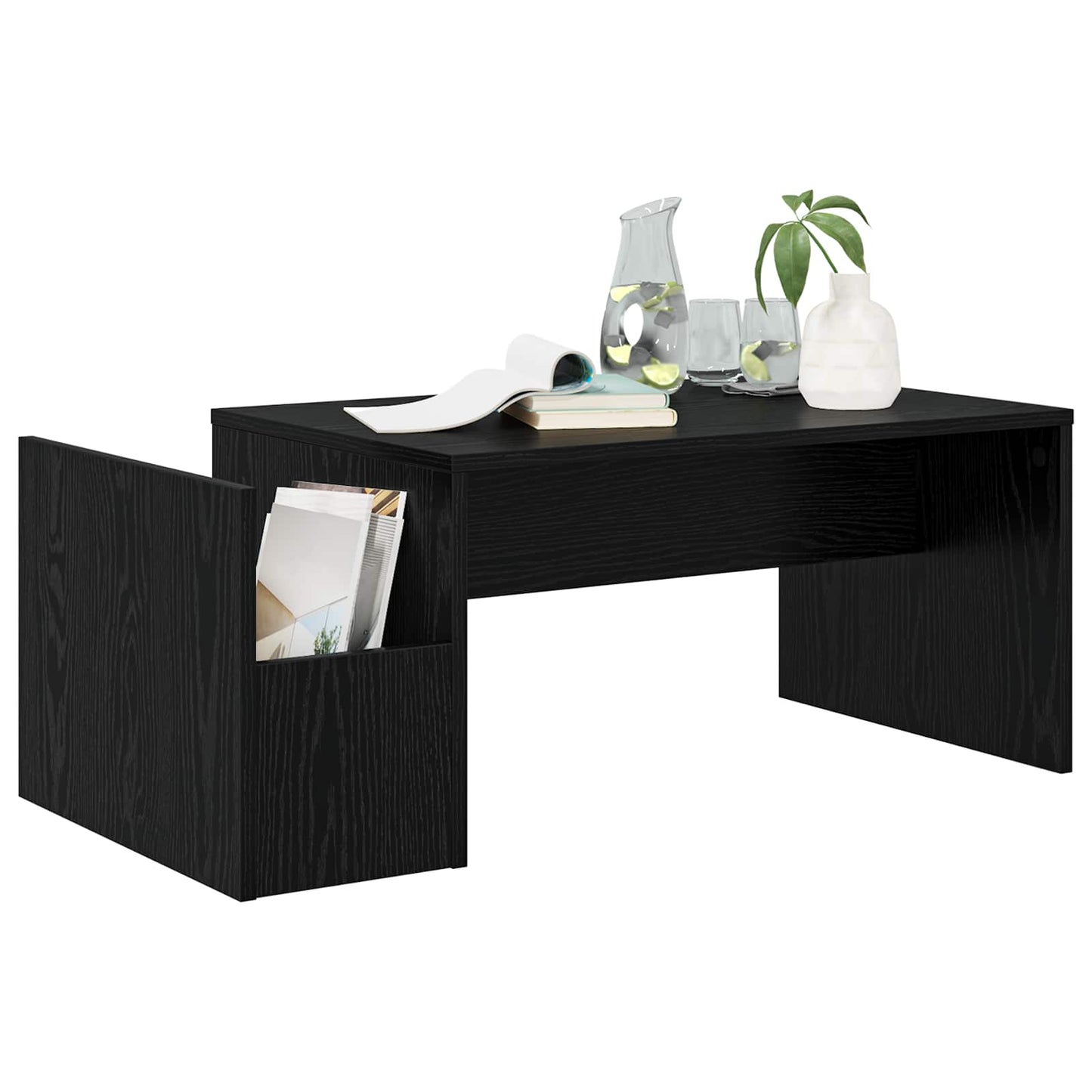 Coffee Table Black Oak 90 x 45 x 35 cm Engineered Wood