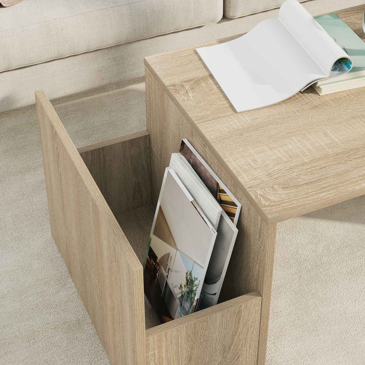 Coffee Table Sonoma Oak 90 x 45 x 35 cm Engineered Wood