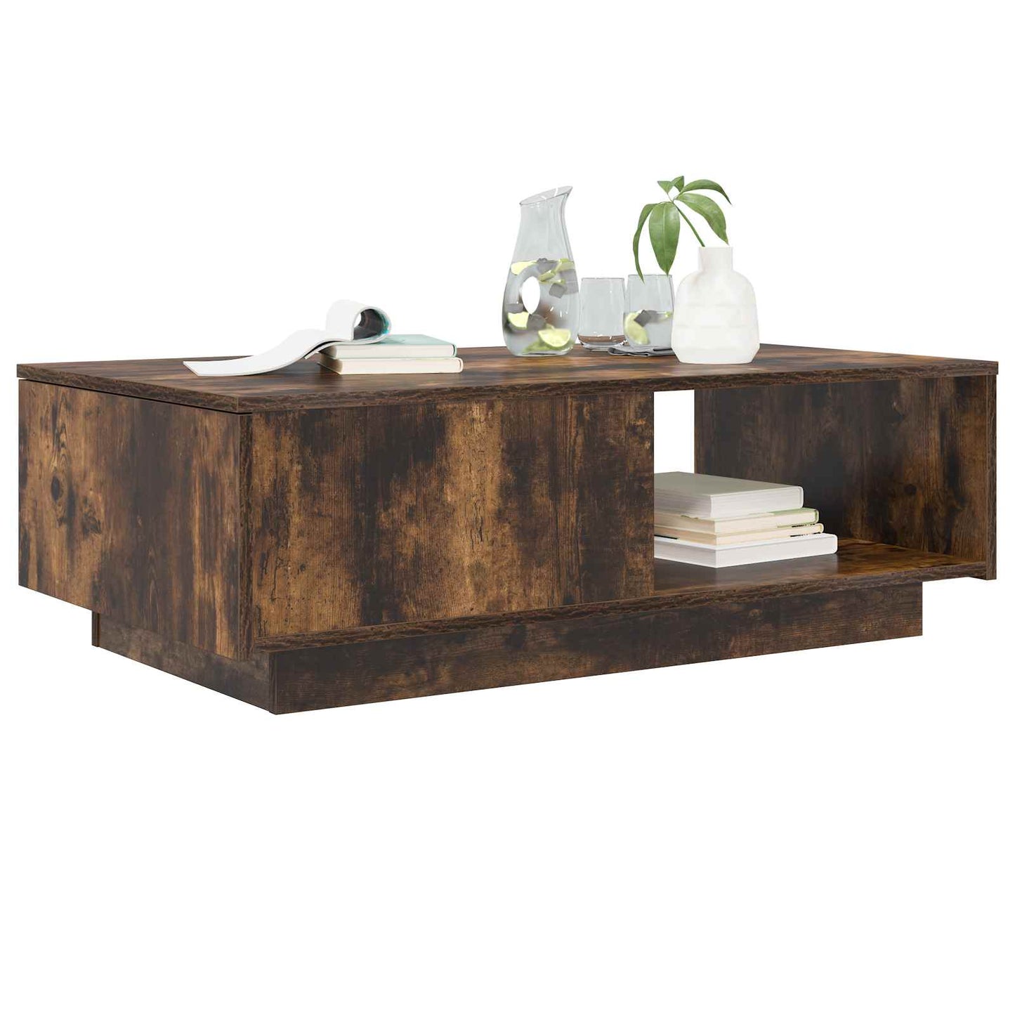 Coffee Table Smoked Oak 95 x 55 x 31 cm Engineered Wood