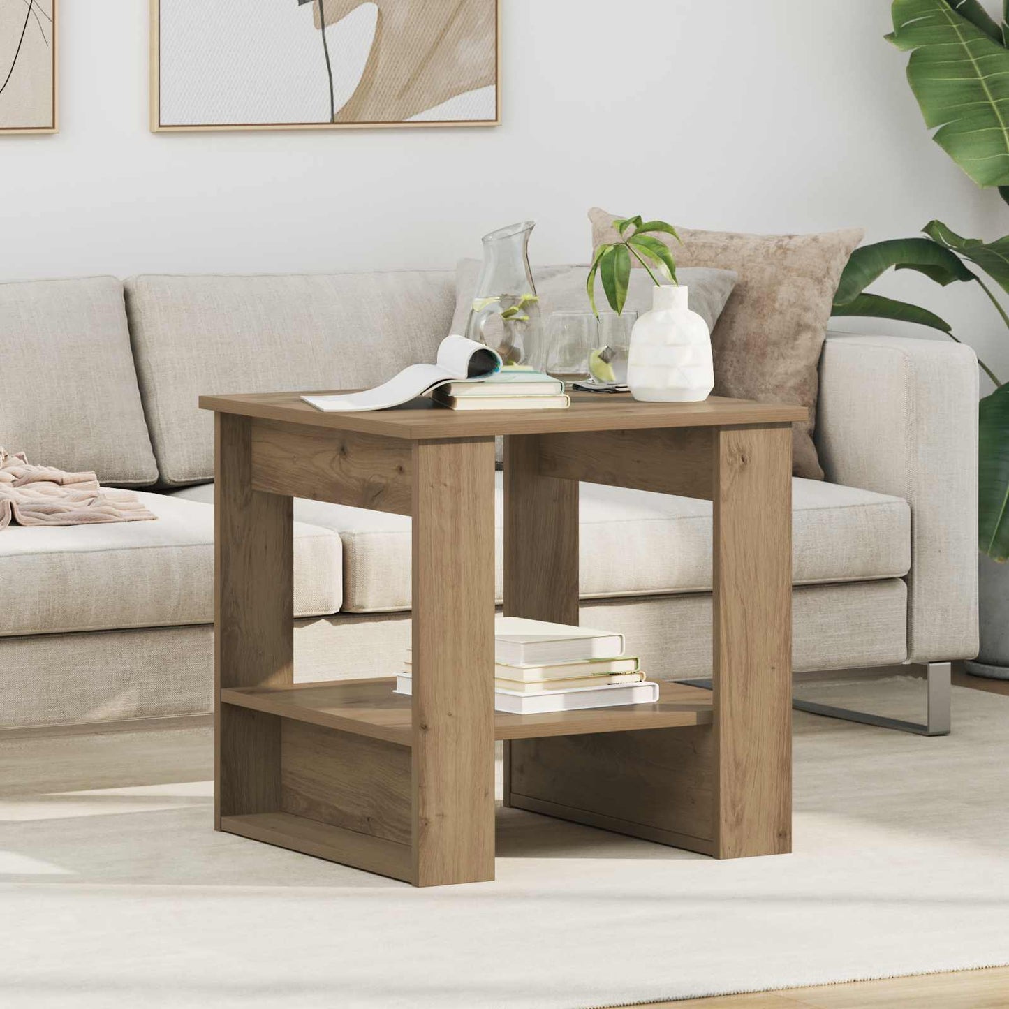 Coffee Table Artisan Oak 51 x 50 x 50 cm Engineered Wood