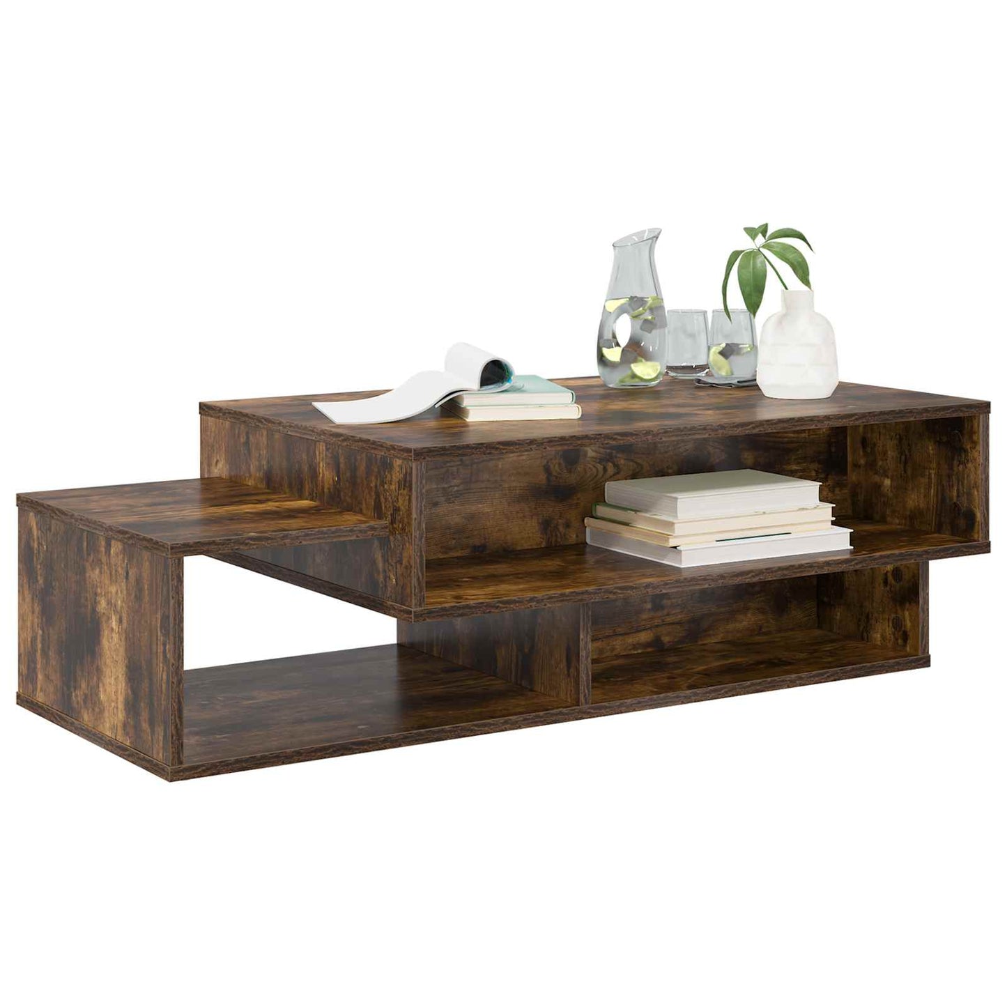 Coffee Table Smoked Oak 105 x 50 x 32.5 cm Engineered Wood