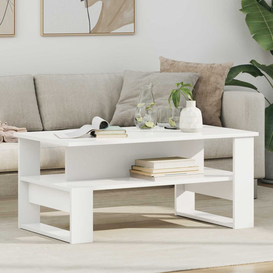 Coffee Table White 90 x 50 x 40 cm Engineered Wood