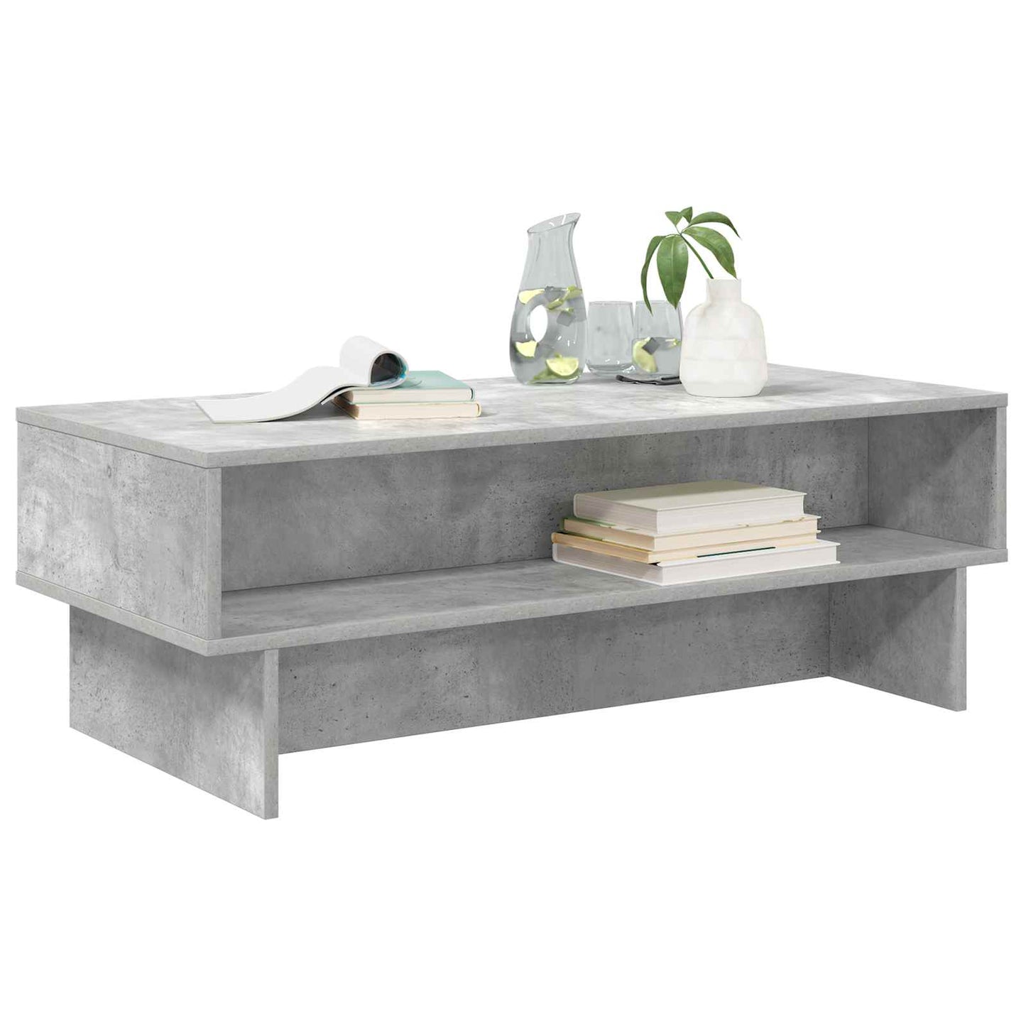Coffee Table Concrete Grey 100 x 46 x 35 cm Engineered Wood