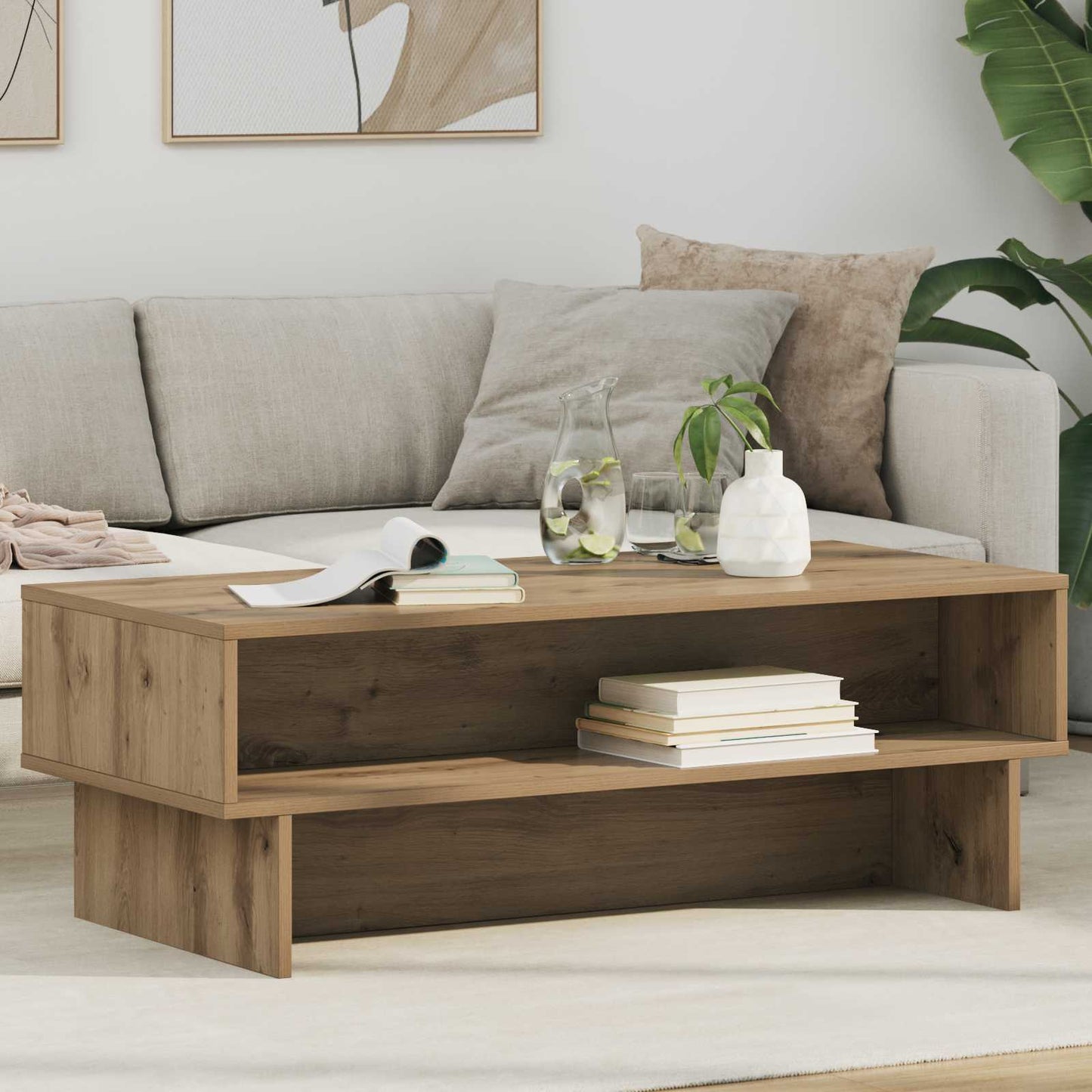 Coffee Table Artisan Oak 100 x 46 x 35 cm Engineered Wood