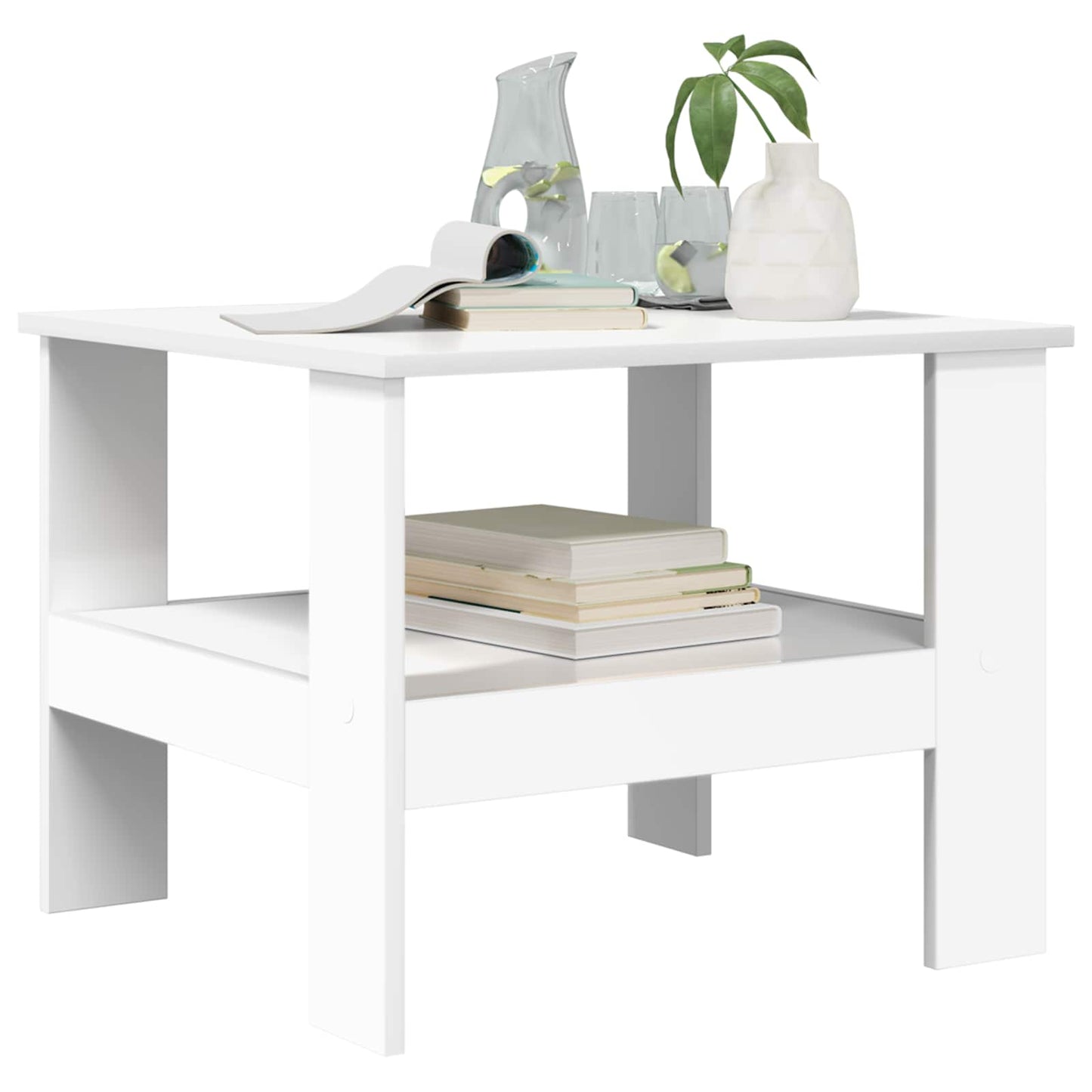 Coffee Table White 57 x 55 x 45 cm Engineered Wood