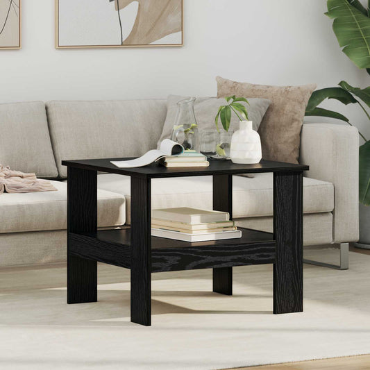 Coffee Table Black Oak 57 x 55 x 45 cm Engineered Wood